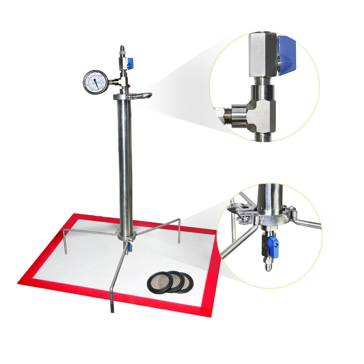 90G Column Vacuum Chamber Plant Leaves Heavy Duty Plant Oil Open Blast Extractor