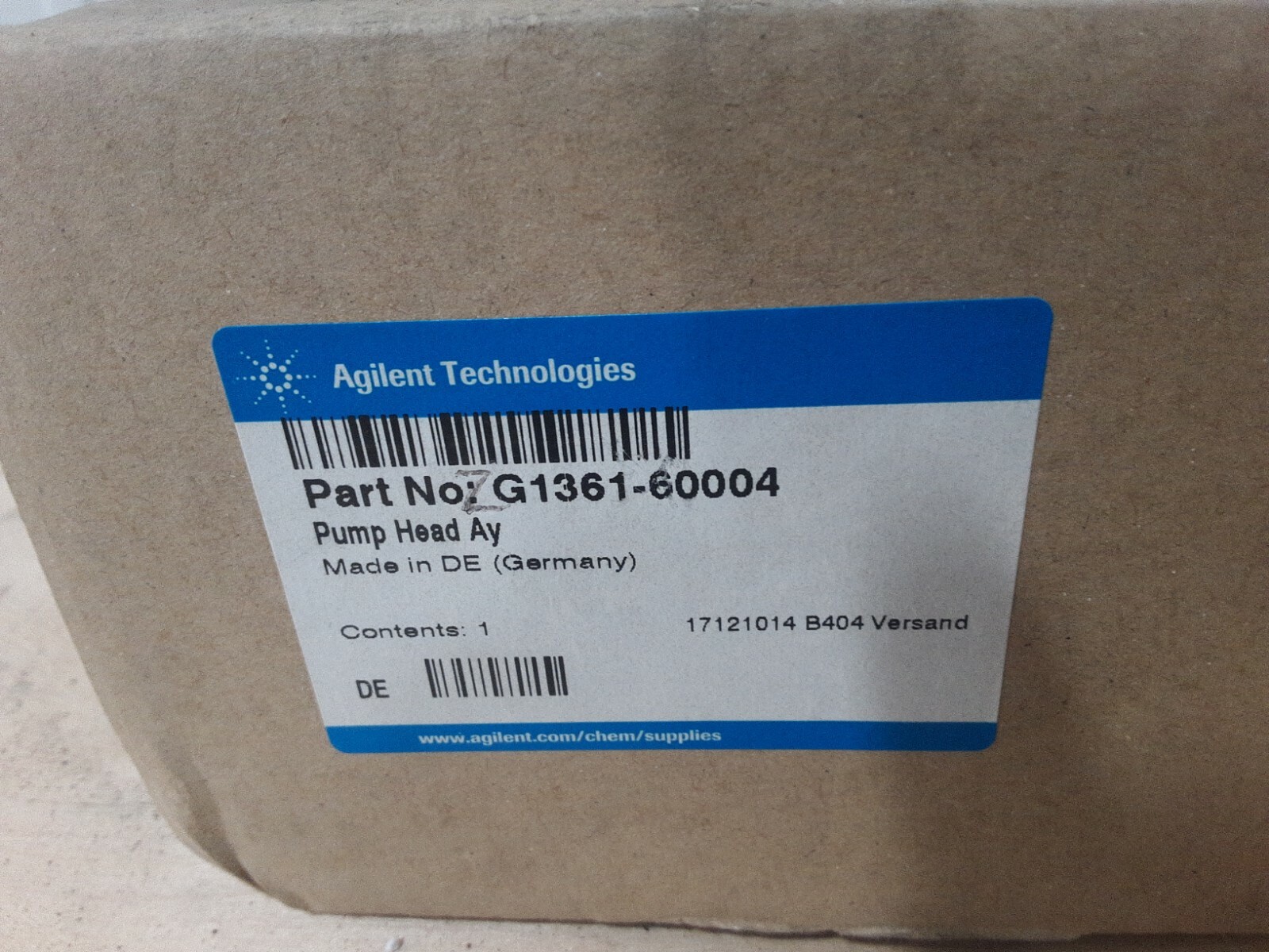 Agilent Technologies G1361-60004 Pump head assembly New