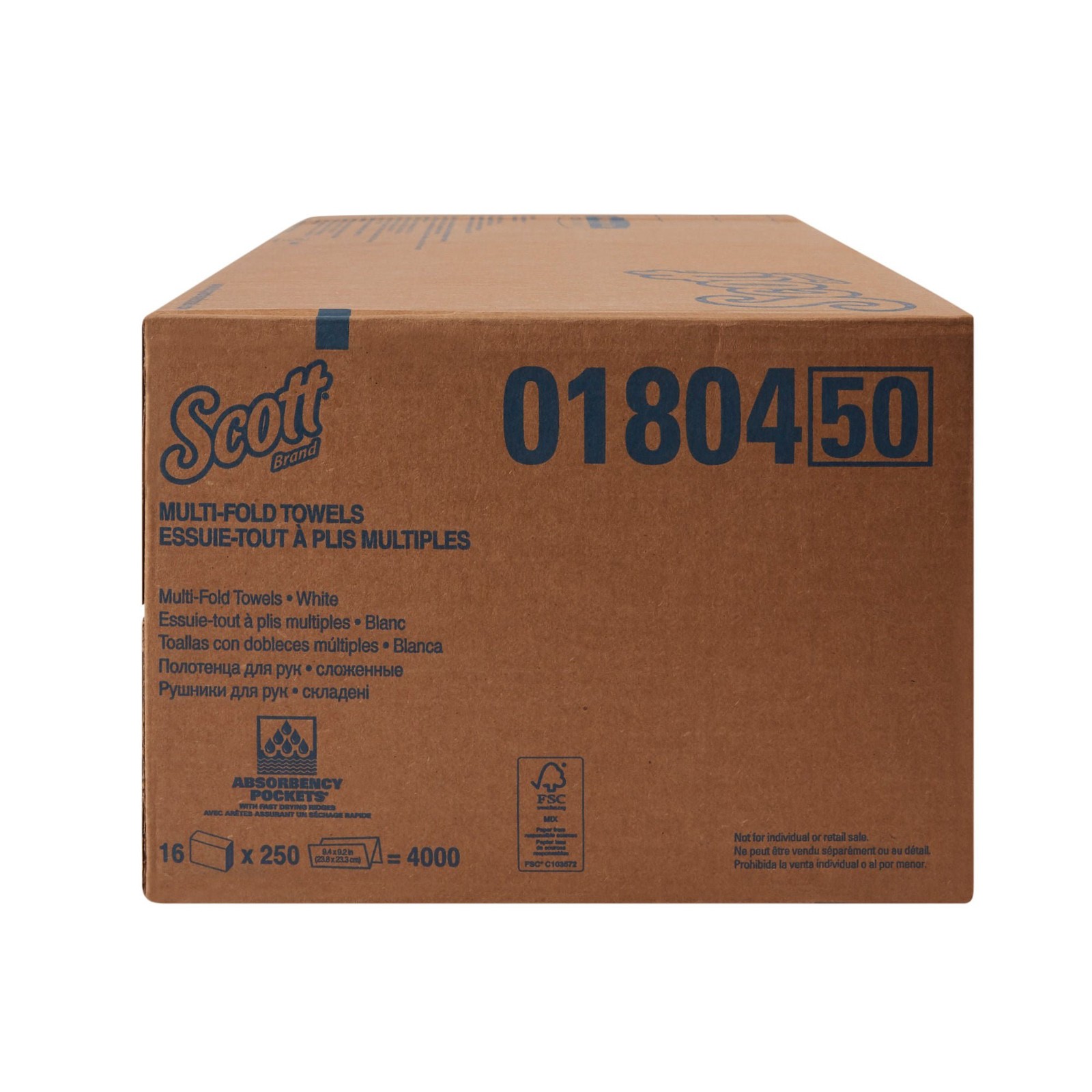 Scott Essential Paper Towels, Multi-Fold, 9.25 x 9.5 Inch (Case of 4000)