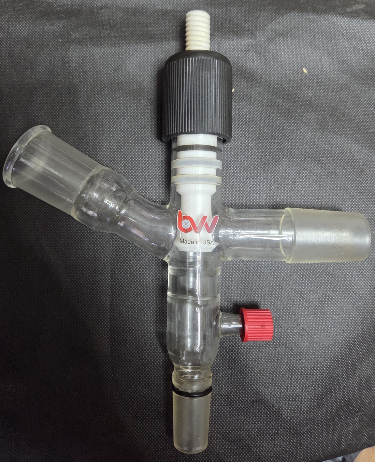 bvv Valved Vacuum Adapter W/34/45 Joint 24/40lower Oring Joint