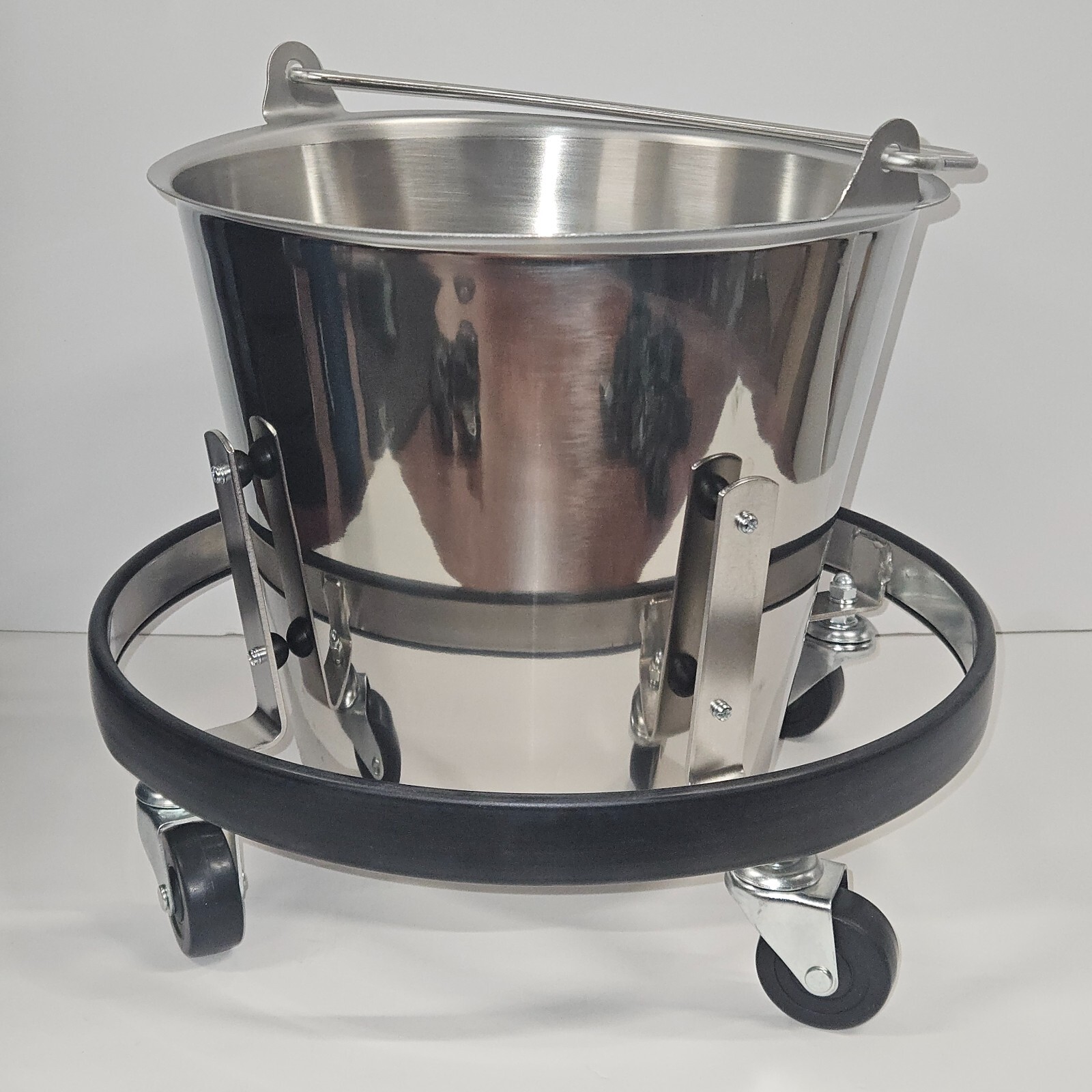 New Brewer Vollrath Stainless Steel Kick Bucket with Frame 13 Quart Size 3.5 Gal