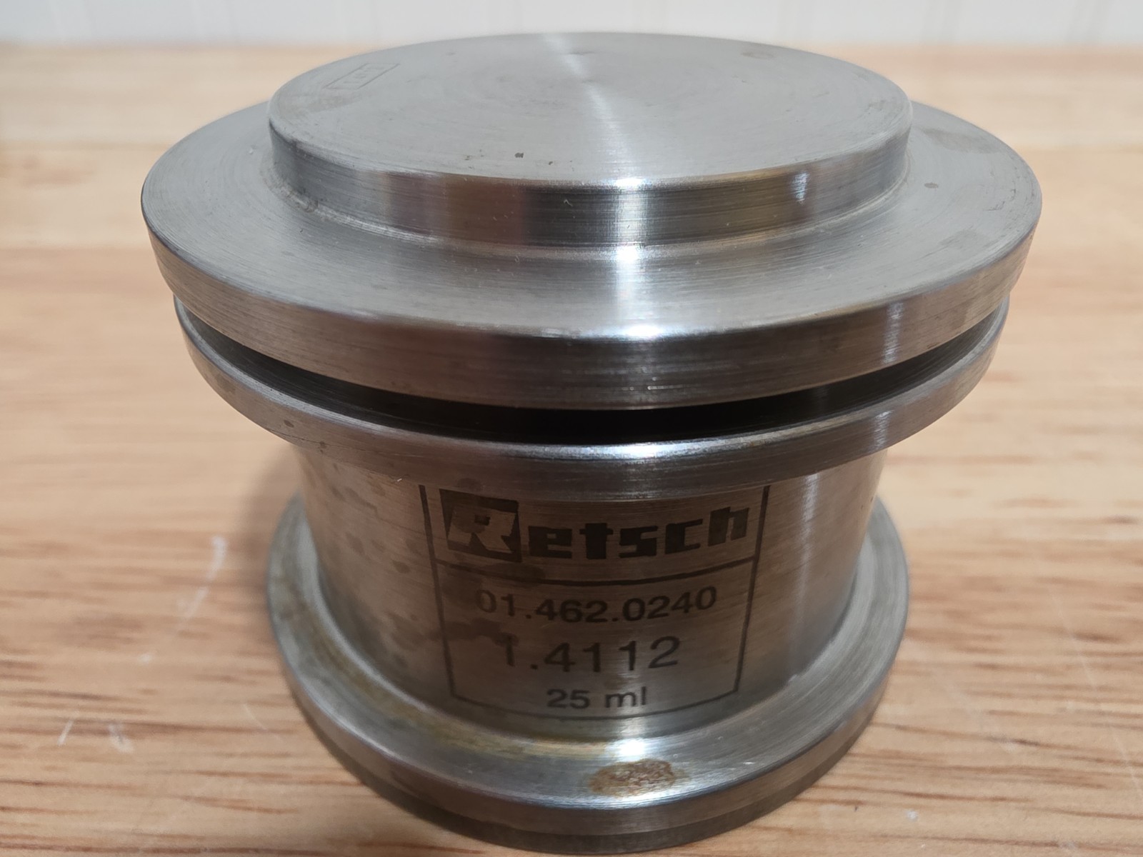 Retsch 01.462.0240 / 1.4112 Grinding Jar- PM 100, 200, 400 Planetary Ball Mill