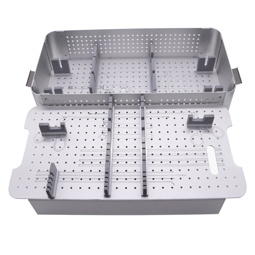 Laryngoscope Sterilization Tray Box Case Surgical Instrument 410mmL*235mmW*90mmH