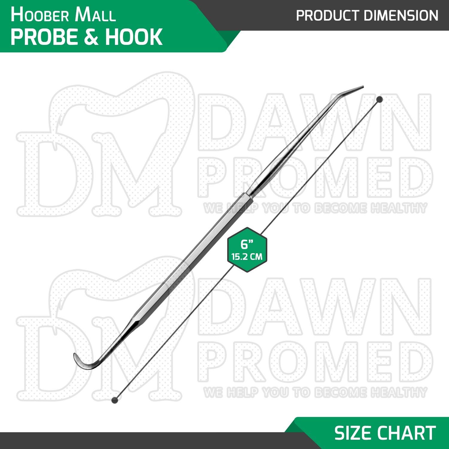 10 Pcs Seeker Mall Probes Angular Dissecting Probe Surgical Instrument German Gr