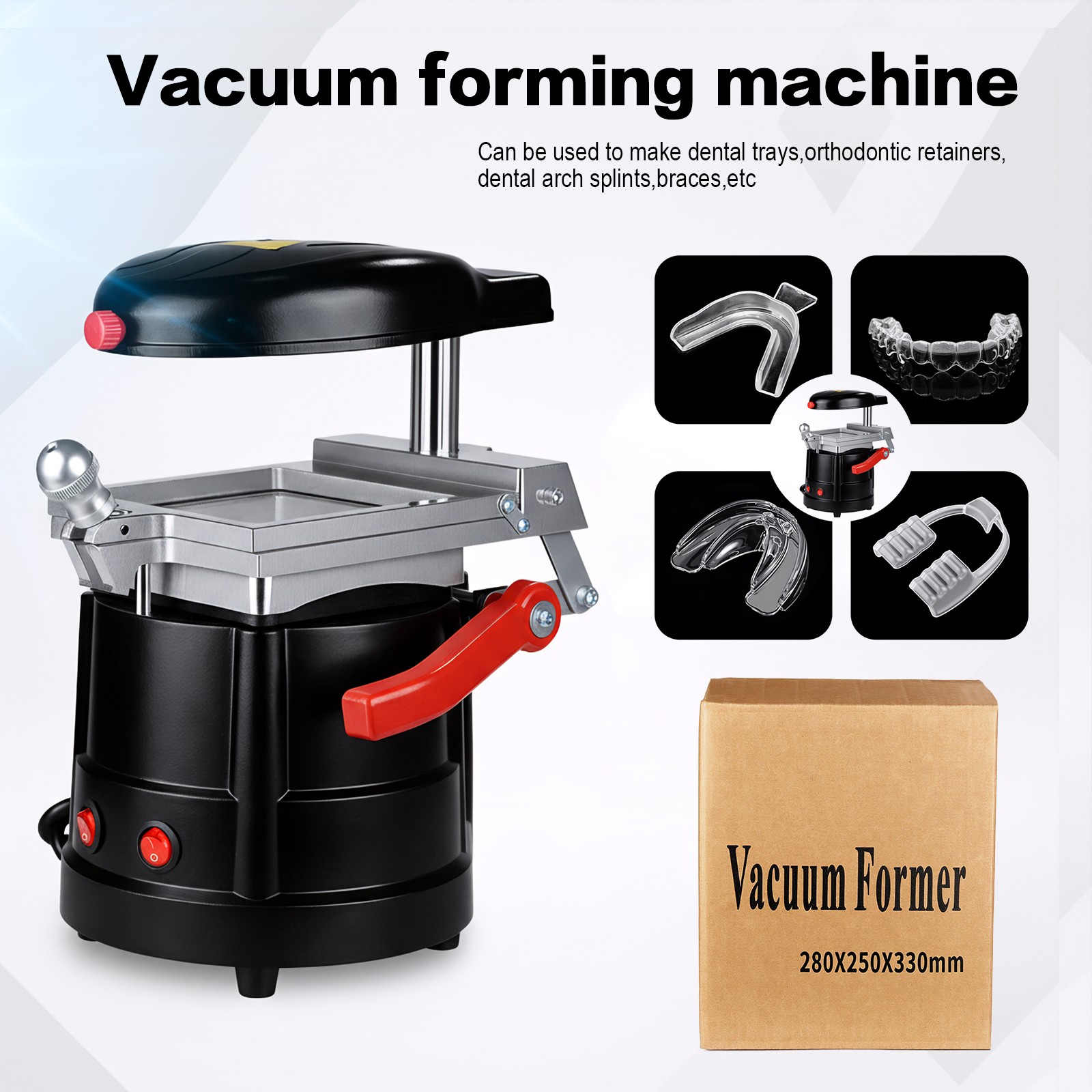 1400W Dental Vacuum Former Orthodontics Thermoformings Sheet Laminating Machine