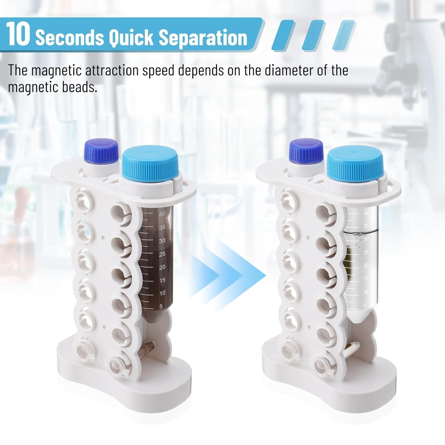 Magnetic Rack Separator 1.5/15/50ml Tubes for Biological Sample Purification USA