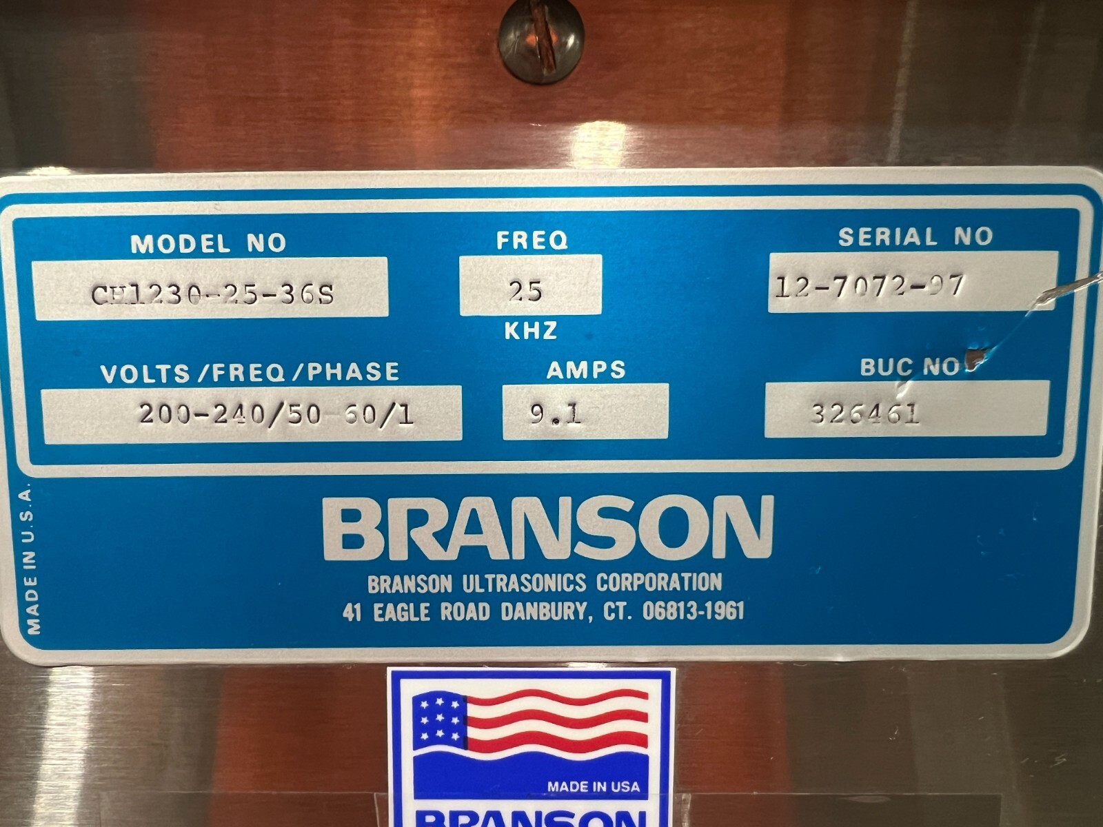 👀BRANSON 12x30x12″ TRANSDUCERIZED CLEANING TANK & 8300 SER ULTRASONIC GENERATOR