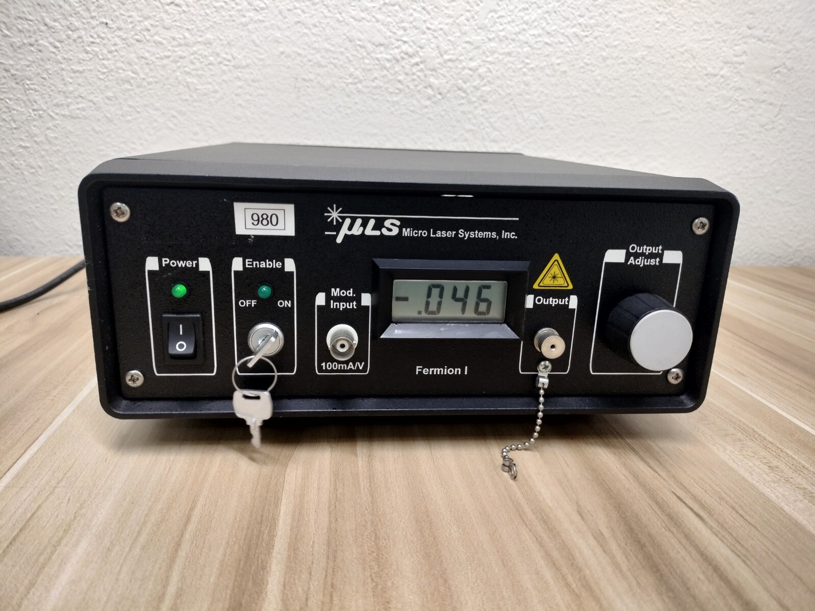 Micro Laser System (FI980M-20-TE/FC/LWO) 979nm 20mW 53.9mA w/ Power Cord