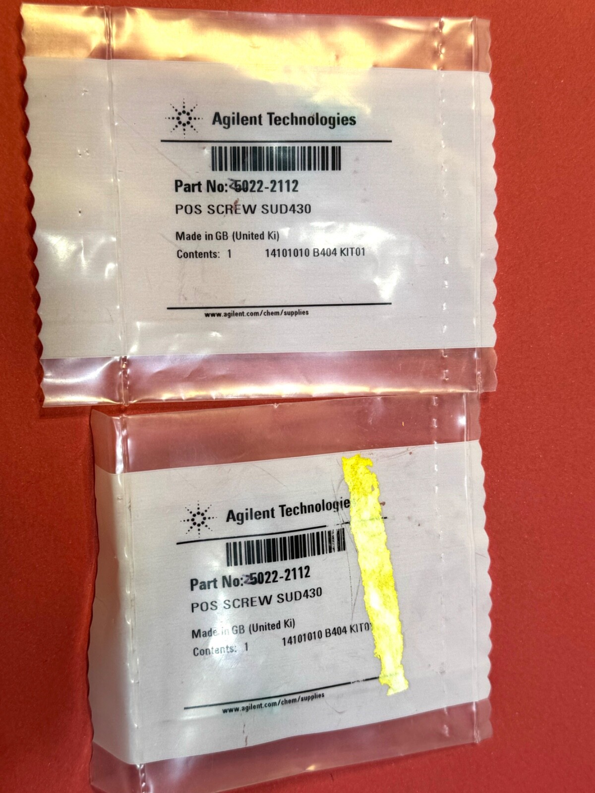 Lot of 2 each Agilent Technologies 5022-2112 POS Screw SUD430