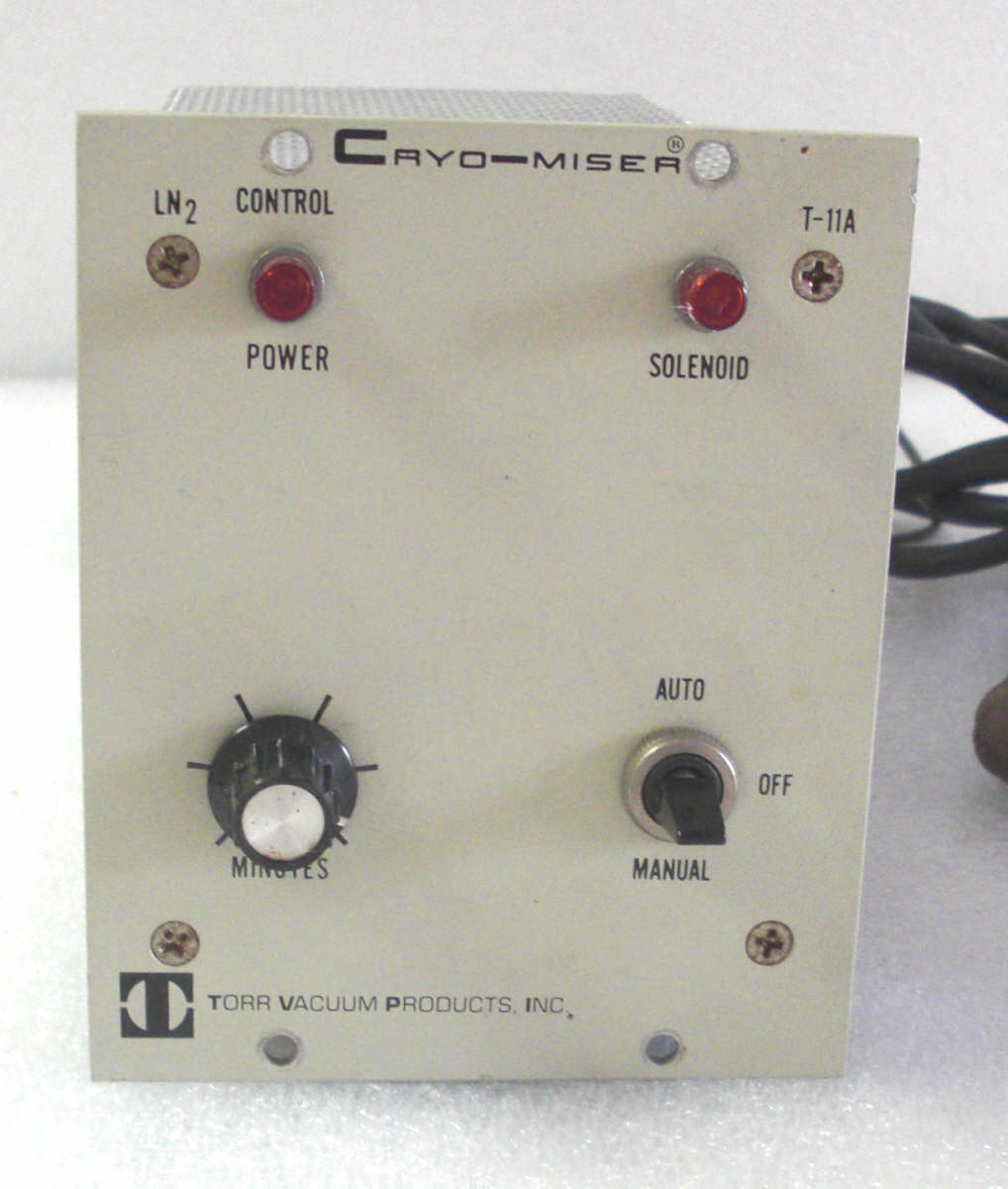 Torr Vacuum Prod Cryo-Miser T11A LN2 Controller, Airmatic-Allied Solenoid Valve