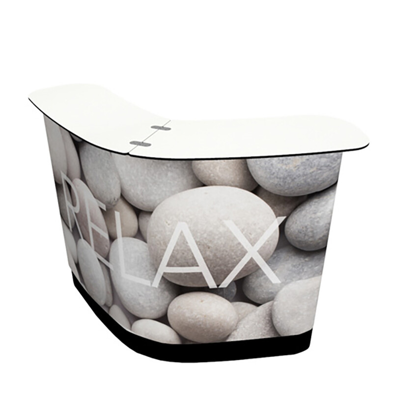 40″ Shell-like Convertible Case-to-Counter Pop Up Trade Show Display Table