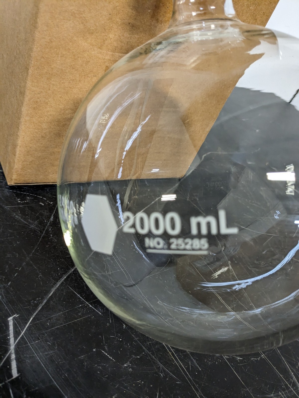 Kimax 2000mL Single-Neck Round Bottom Flask, 24/40 25285
