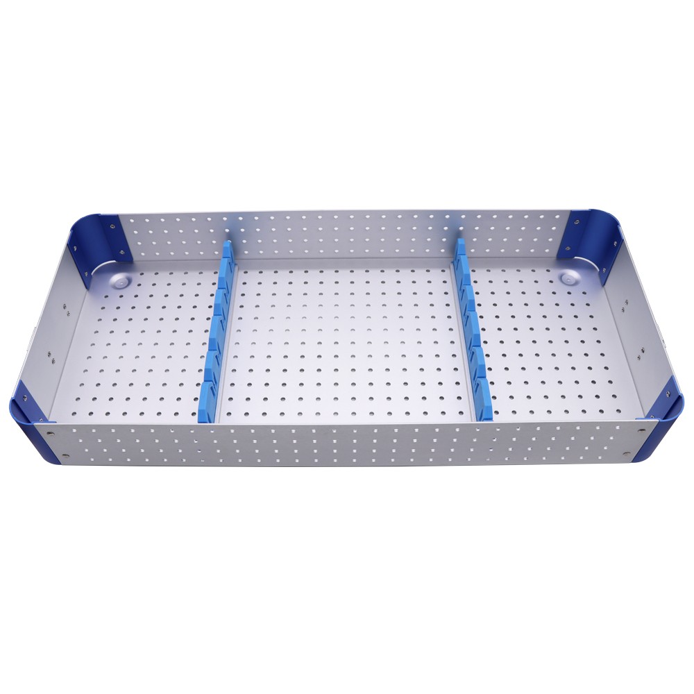 Aluminum Laparoscopic Instrument Sterilization Box Disinfection Box 54*25*10cm