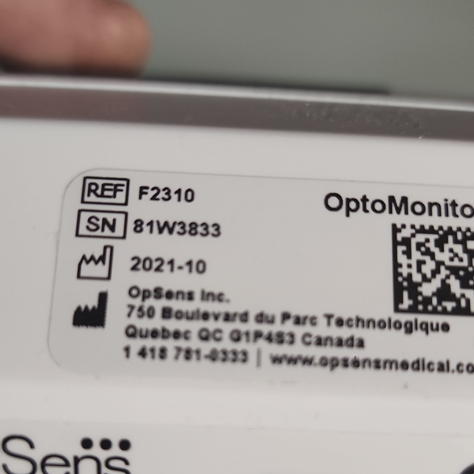 UNTESTED OpSens OptoMonitor 3 Optical Unit Patient Monitor, Cardiology MPN F2310