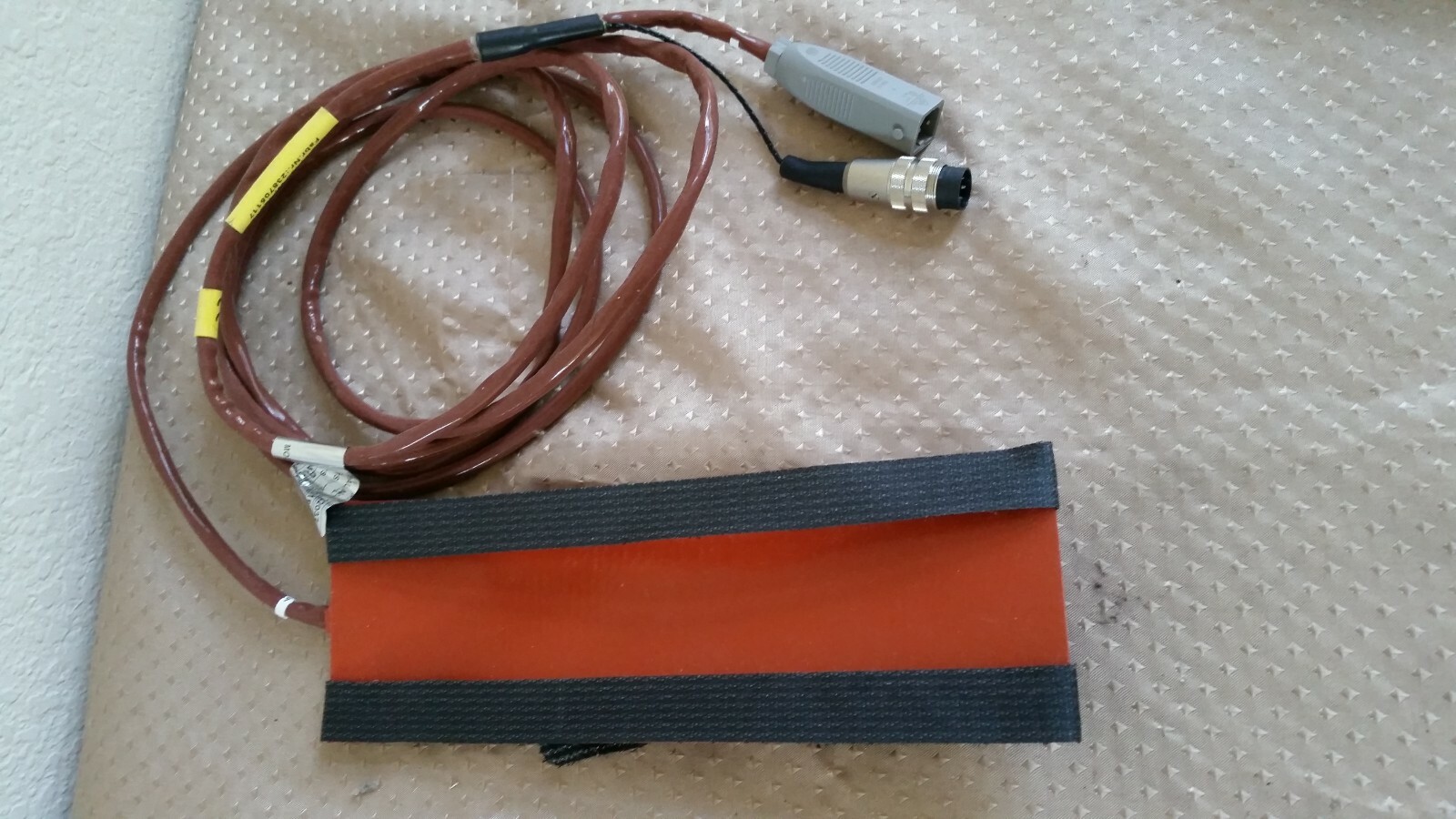 One Bio-Reactor Fermenter Vessel Heating Blank 9.5″x3″ w 9’L Connective Cable