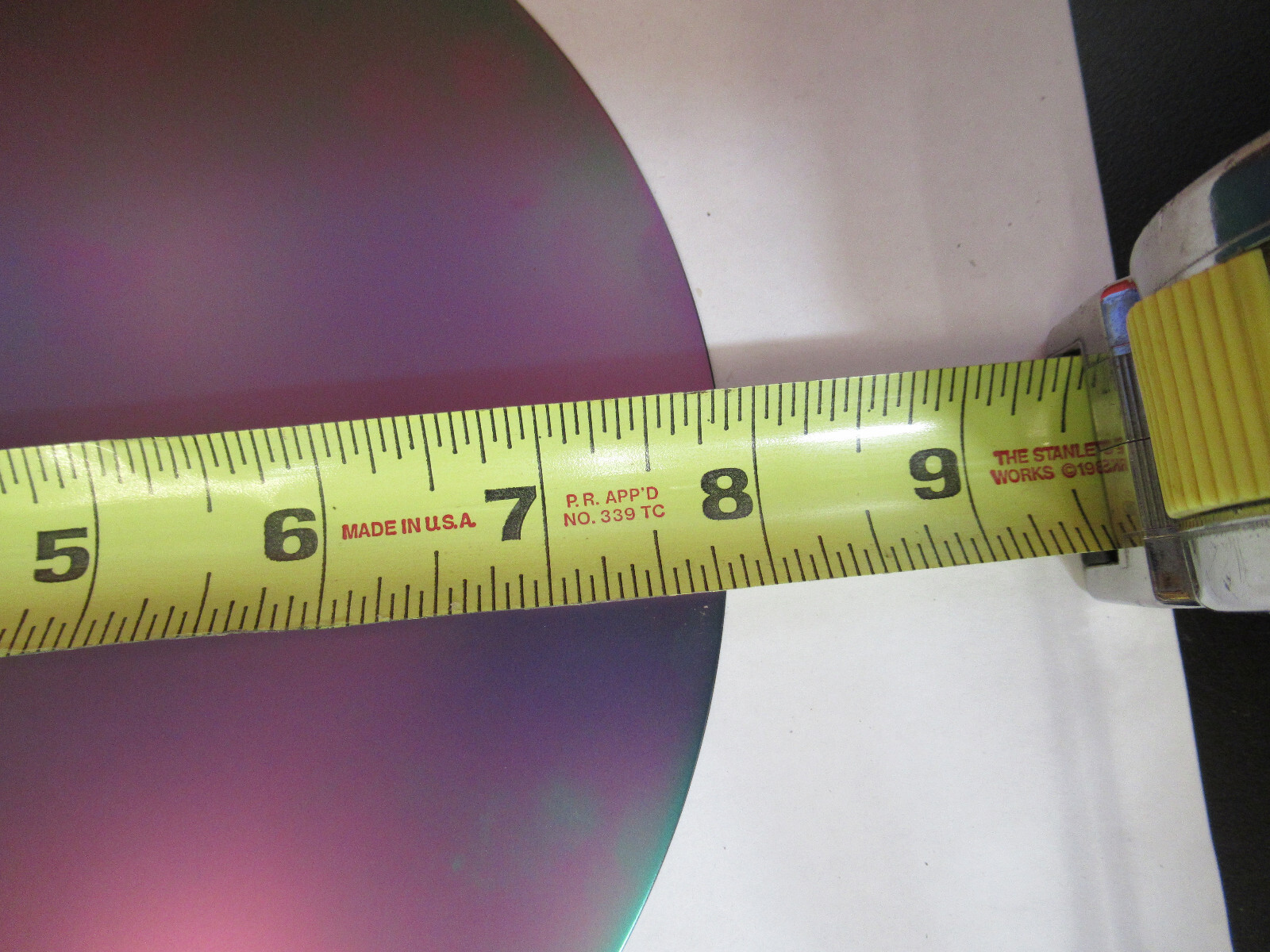 LARGE DIAMETER COLLECTABLE SILICON WAFER AS PICTURED T1-A