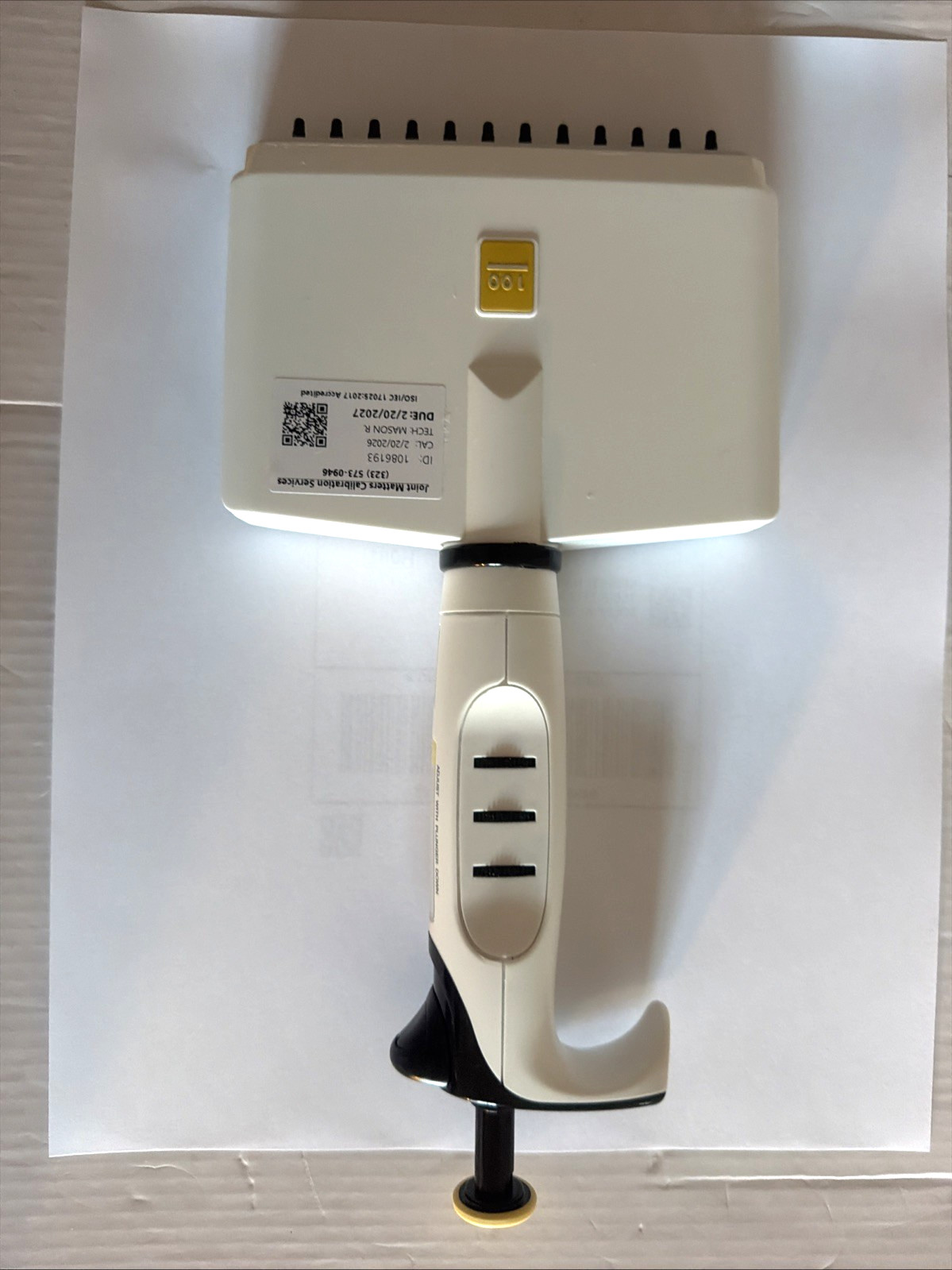 INTEGRA EVOLVE 12 Channel Well Balanced Manual Pipette 10-100µl 3035 Calb 2-26