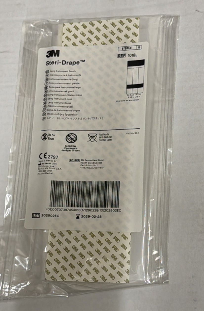 3M Steri-Drape Surgical Instrument Pouch 1018L Pack Of 9