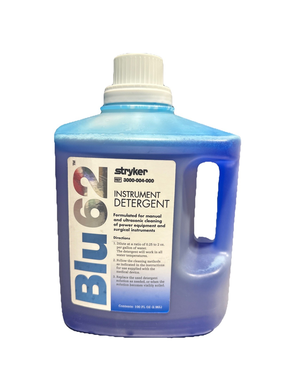 Stryker Blu62 Instrument Detergent 100 fl oz REF 3000-004-000 Exp 2/2023