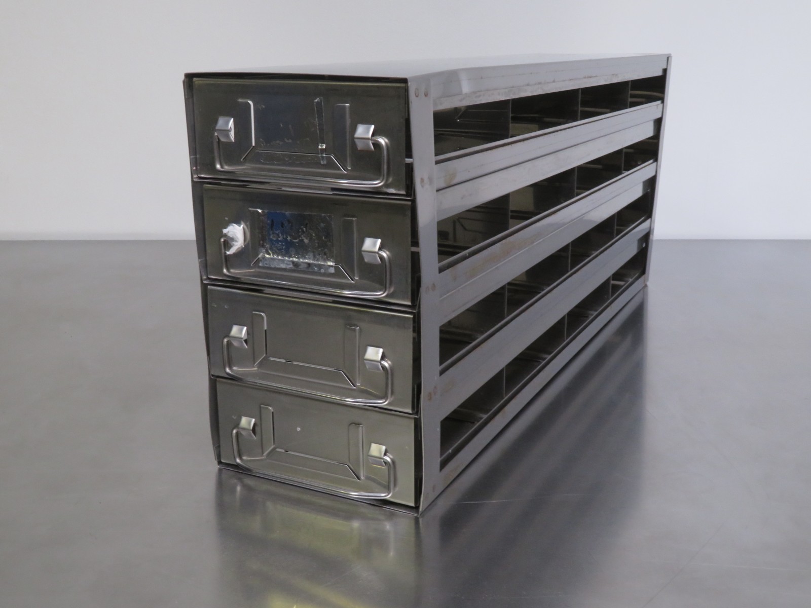 Laboratory Freezer Rack, 4 Drawers 22″x5.5″x9.5″