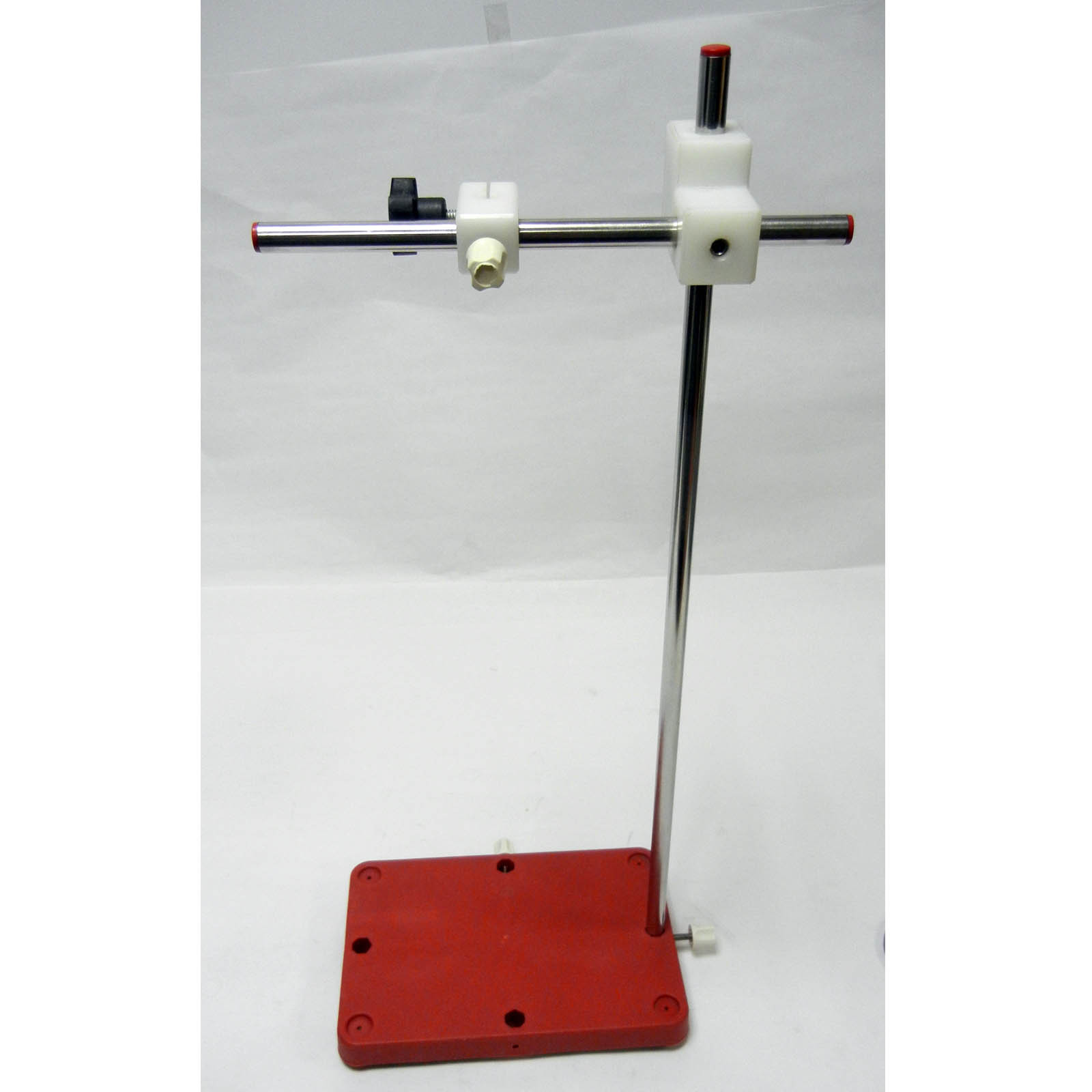 HEAVY DUTY RING STAND – 9″x6″ BASE, 22″ MAX HEIGHT, 9.5″ ARM LENGTH, ADJ CLAMPS