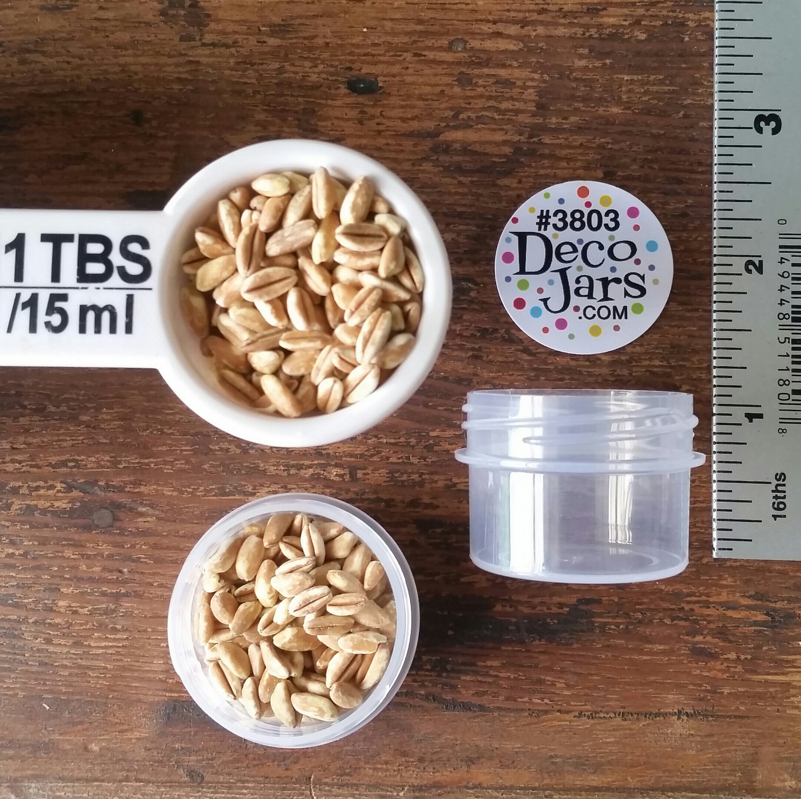 12 See Thru Plastic 1/2oz Jars Clear Screw Cap Specimen Container 3803 DecoJars