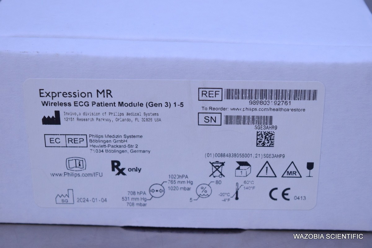 PHILIPS EXPRESSION MR WIRELESS ECG PATIENT MODULE GEN 3 989803192761 FOR MR400