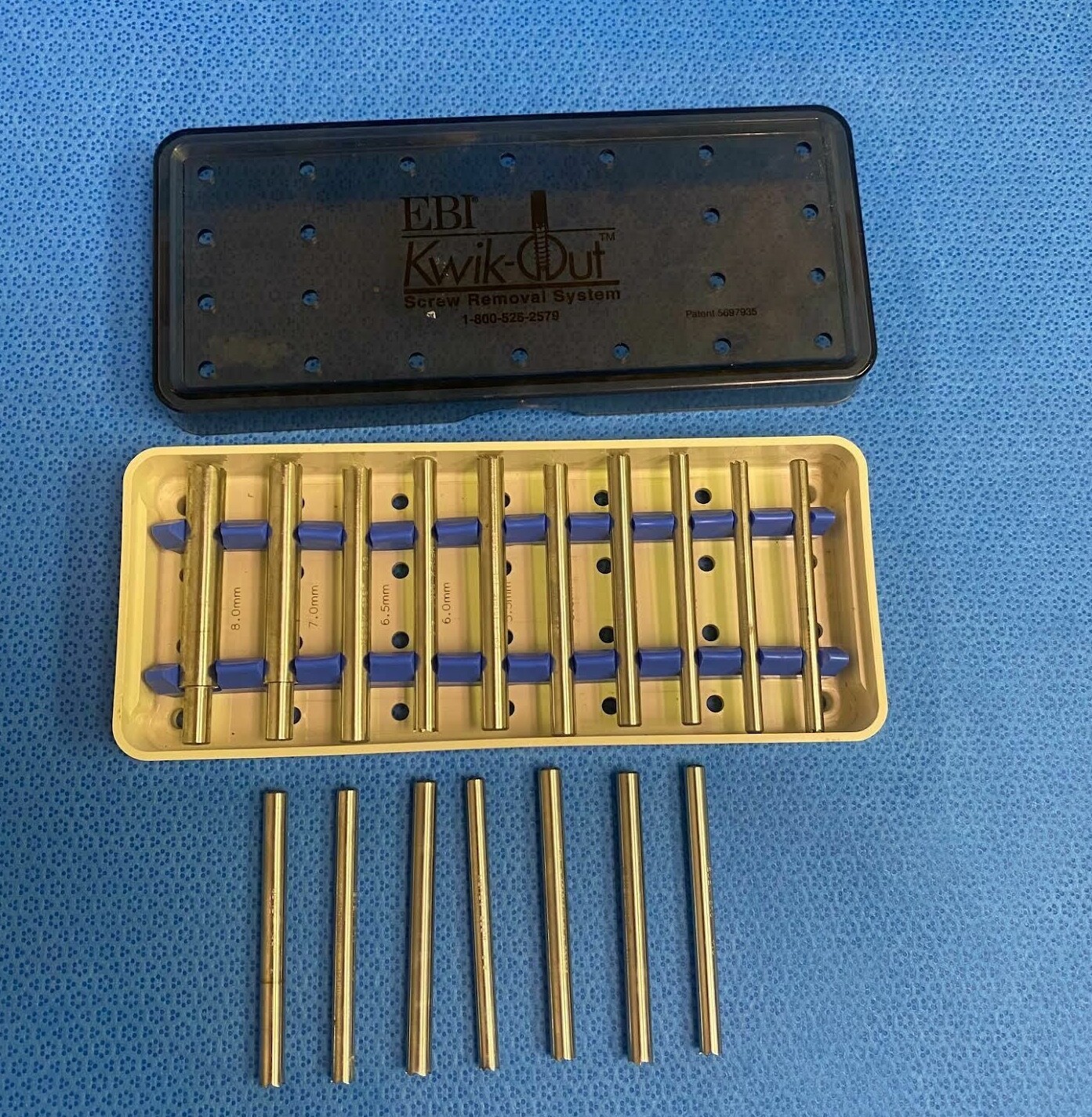 MedEx SRS Set Of 17 EBI Kwik-Out Surgical Removal System Sizes 3.00mm -8.0mm