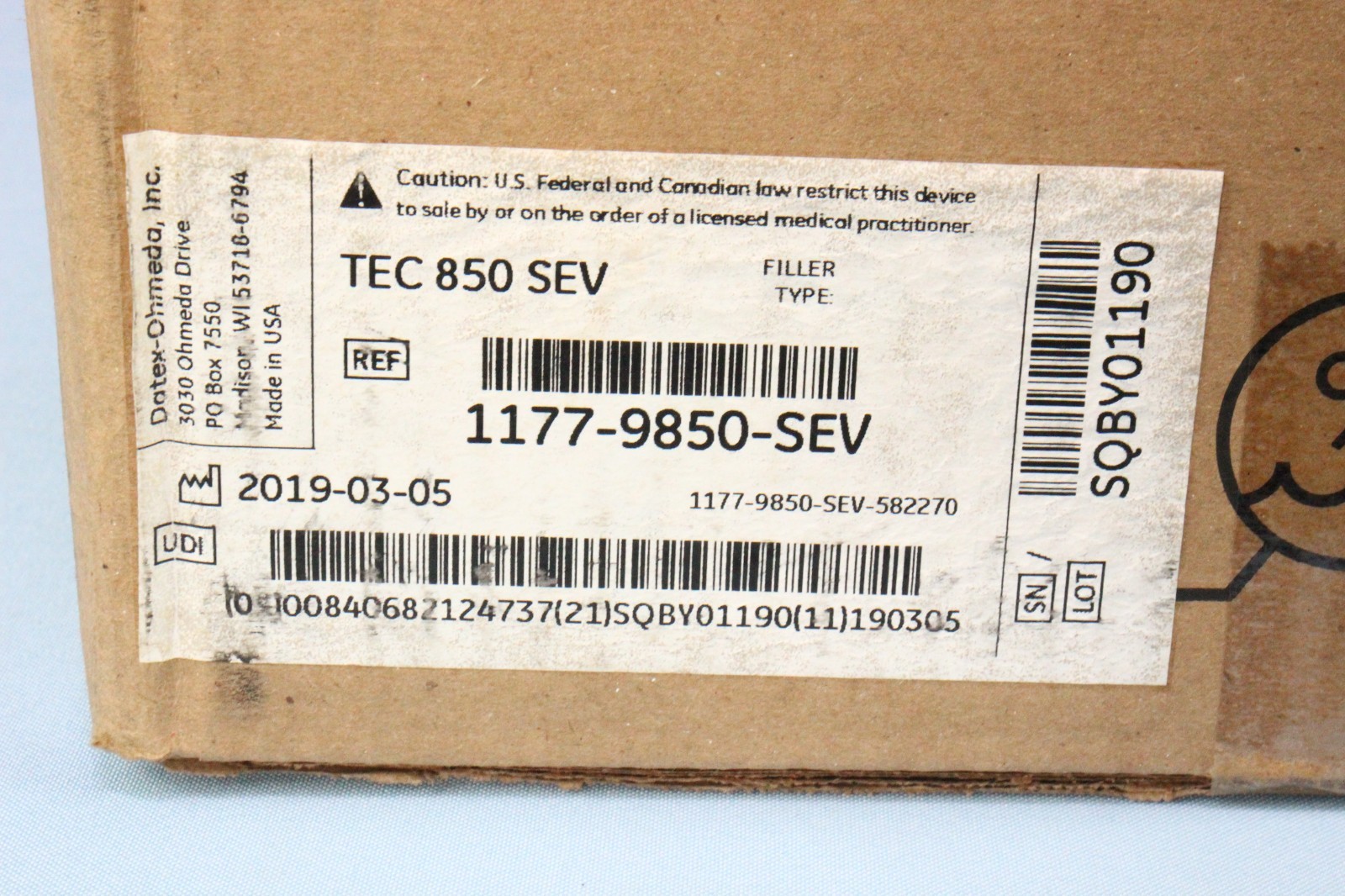New GE Datex Ohmeda Tec 850 SEV Sevoflurane Vaporizer New with Warranty
