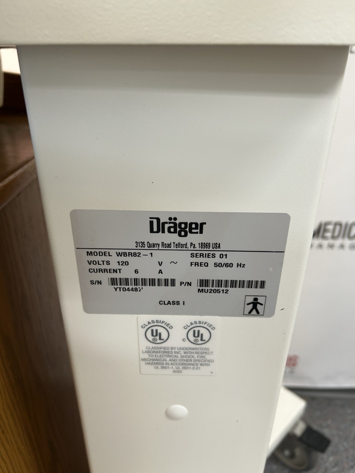 DRAGER AIR SHIELDS WBR82-1 RESUSCITAIRE BIRTHING ROOM WARMER