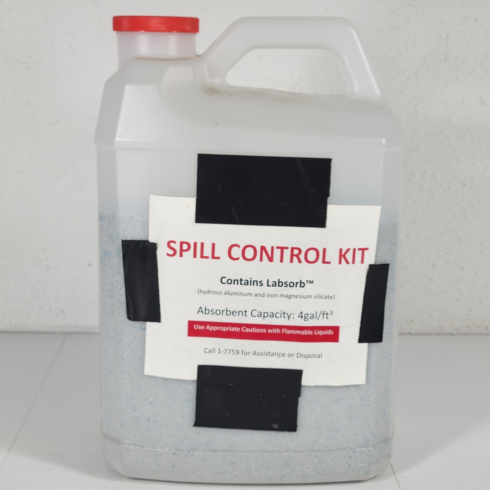 Labsorb Spill Control Kit, 4gal/ft³ Absorbency, 2/3rds Remaining of 3 Gallons