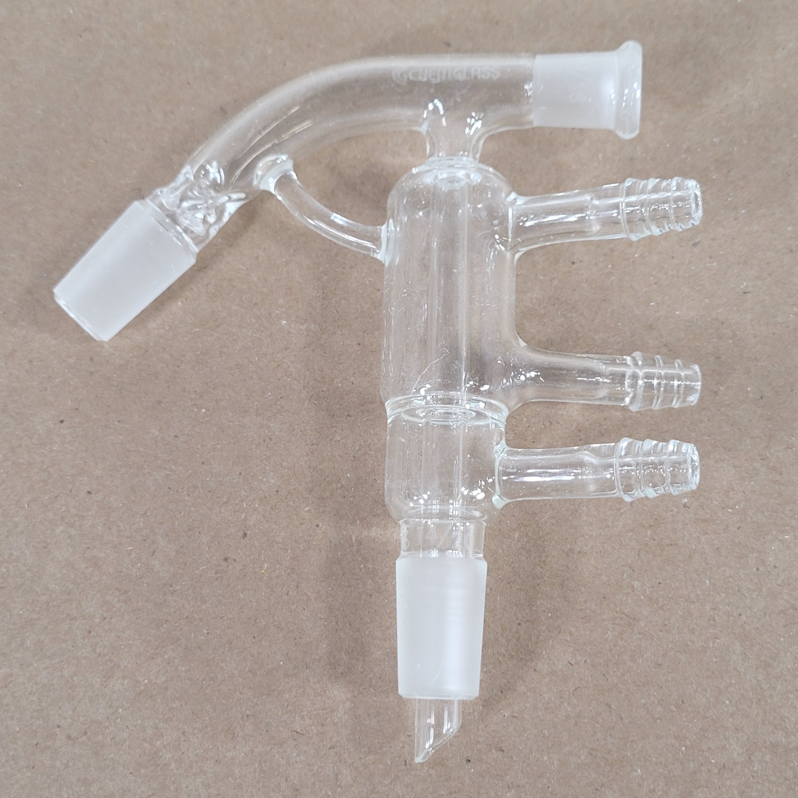Chemglass CG-1239-02 Short Path Distilling Head 10/18 Thermometer Joint 14/20