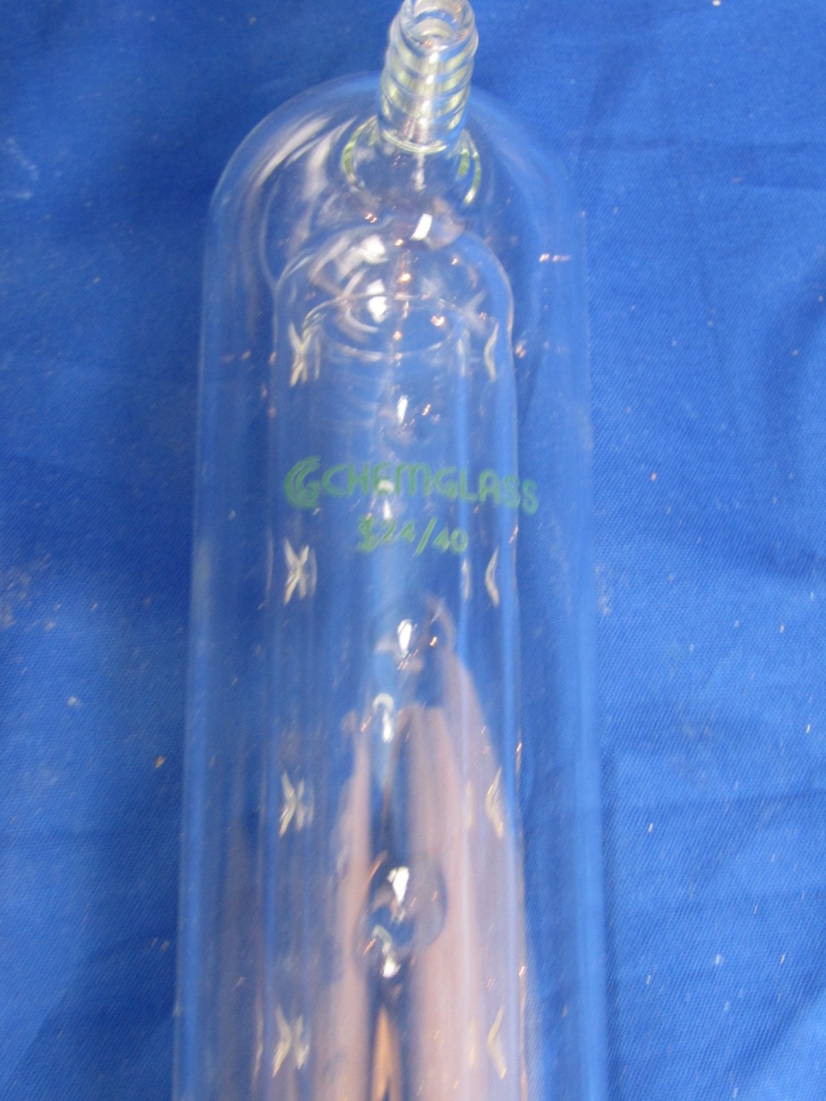 Chemglass Glass Jacketed Concentrator Vacuum Condenser 24/40 CG-1208-20