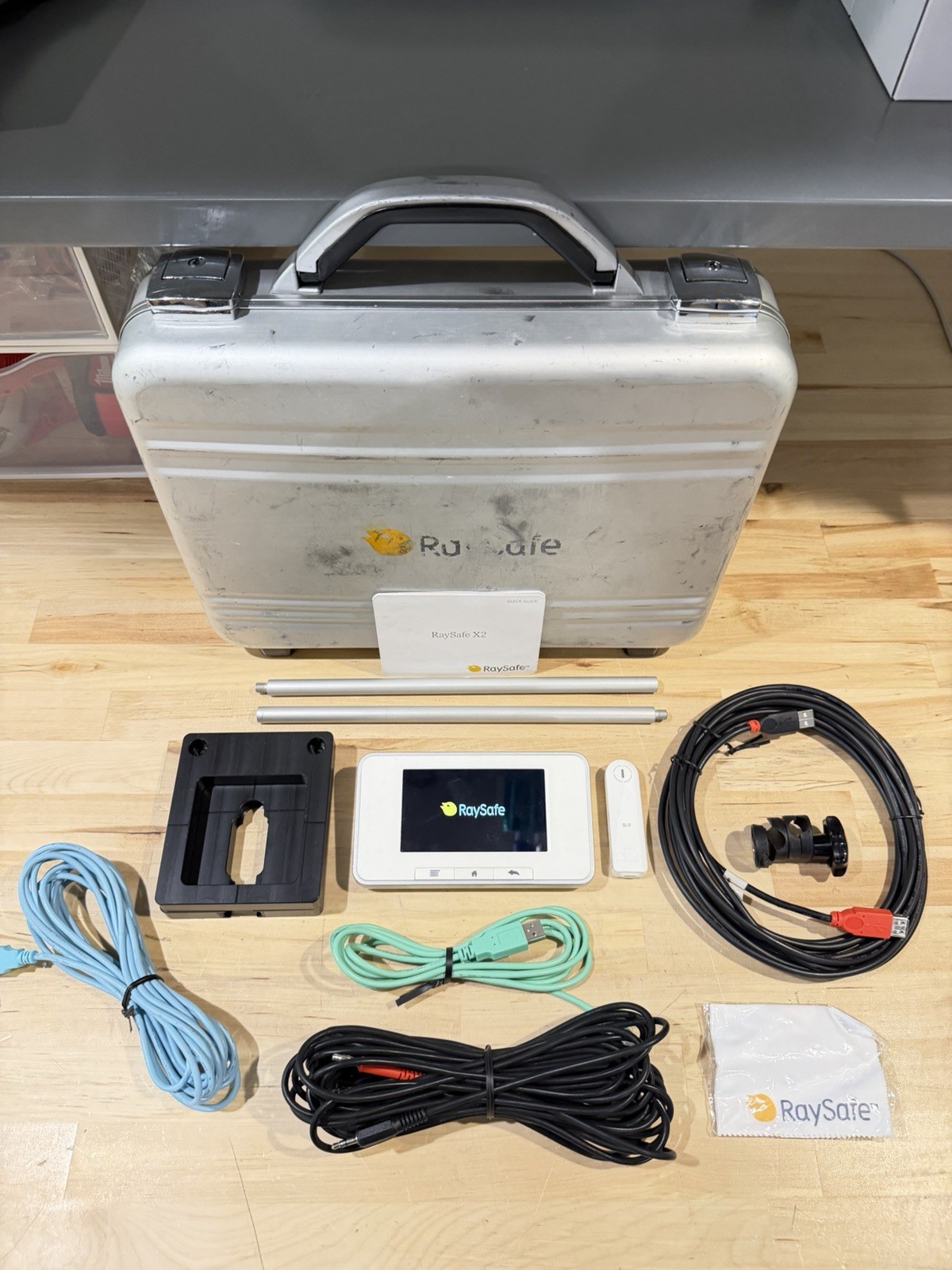 RAYSAFE X2 BASE UNIT KIT W/ SENSORS & ACCESSORIES (TESTED) FREE SHIPPING