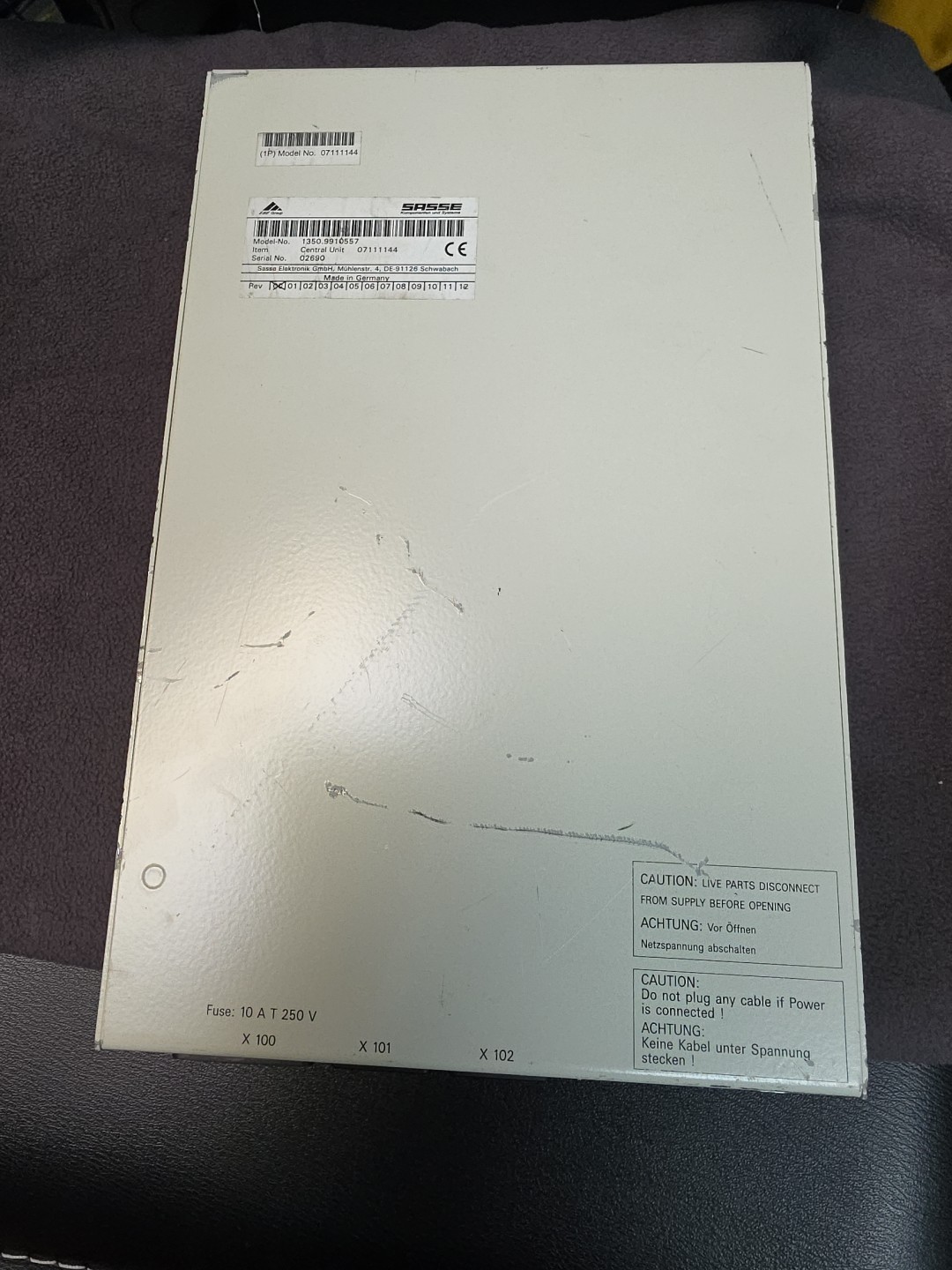 SIEMENS SASSE CENTRAL UNIT INTERCOM AX 1350-9910557 07111144 Germany (F052)
