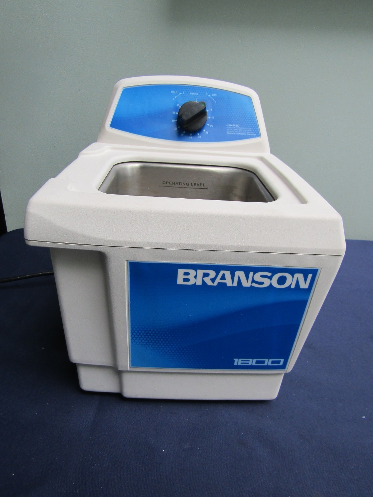 Branson M-1800 Ultrasonic Cleaner Water Bath, 0.5 Gal, 6.5″x5.5″x4” GUARANTEED
