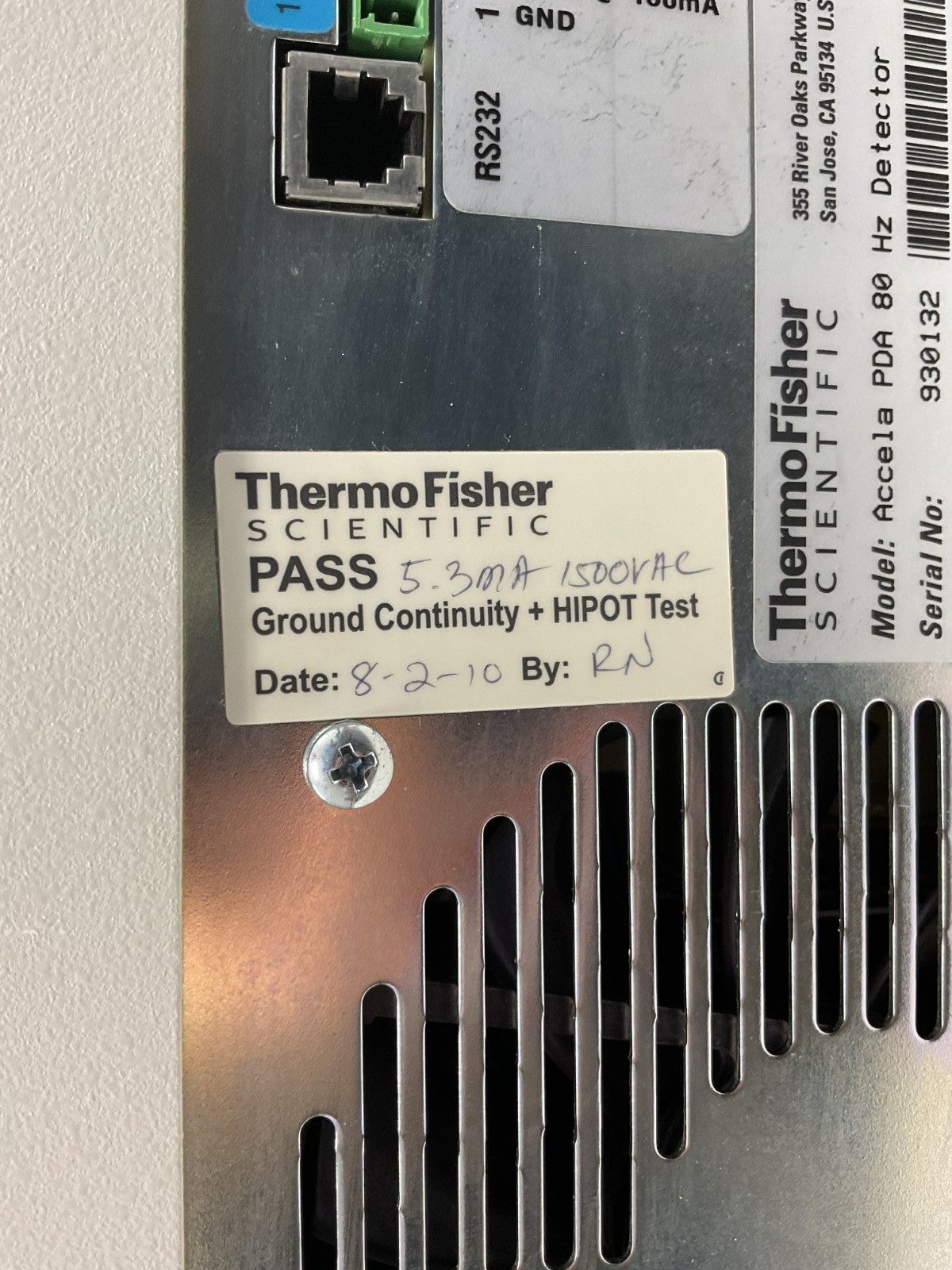 Thermo Fisher Scientific Accela PDA 80 Hz HPLC Detector PN 60057‑60141