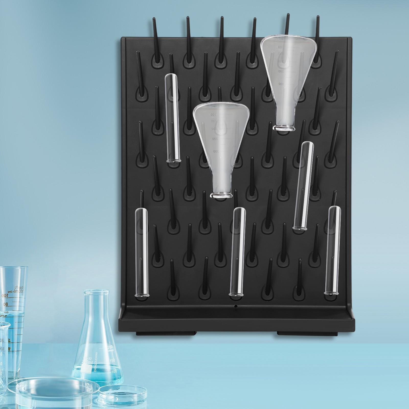 Bottle Drying Rack, Lab Removable Glassware Drying Rack, Lab Pp Draining Rack