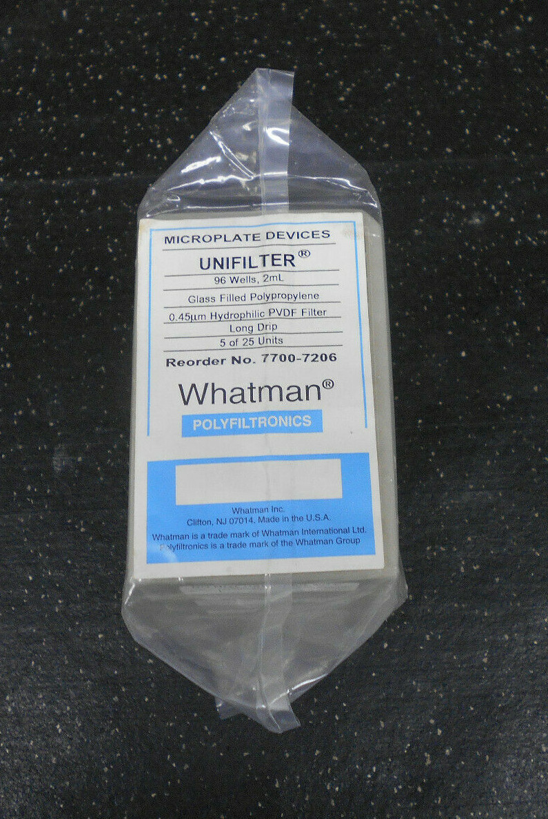 WHATMAN 7700-7206 UNIFILTER 96 WELL 2µm HYDROPHYLLIC FILTER 5 RACKS