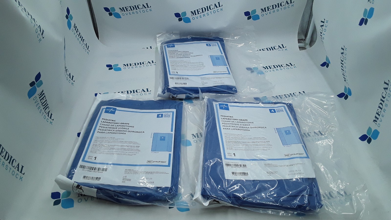 Medline Pediatric Laparotomy Drape Level 4 AAMI PB70 REF DYNJP3007 Lot of 3