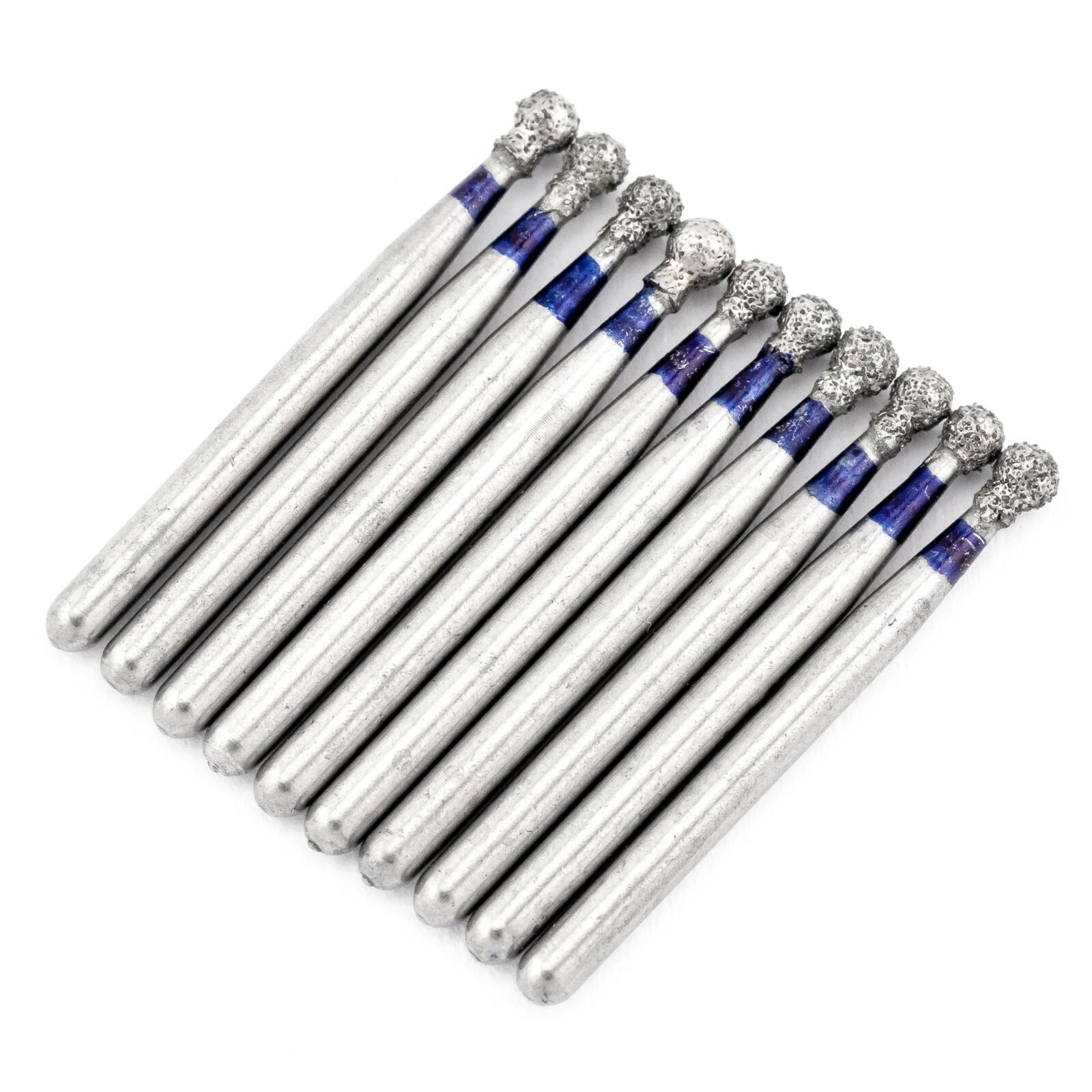 10pc BR-40 Diamond Coated Tip Dental Lab Drill Burs Burrs Fissure Cross Cut Bit