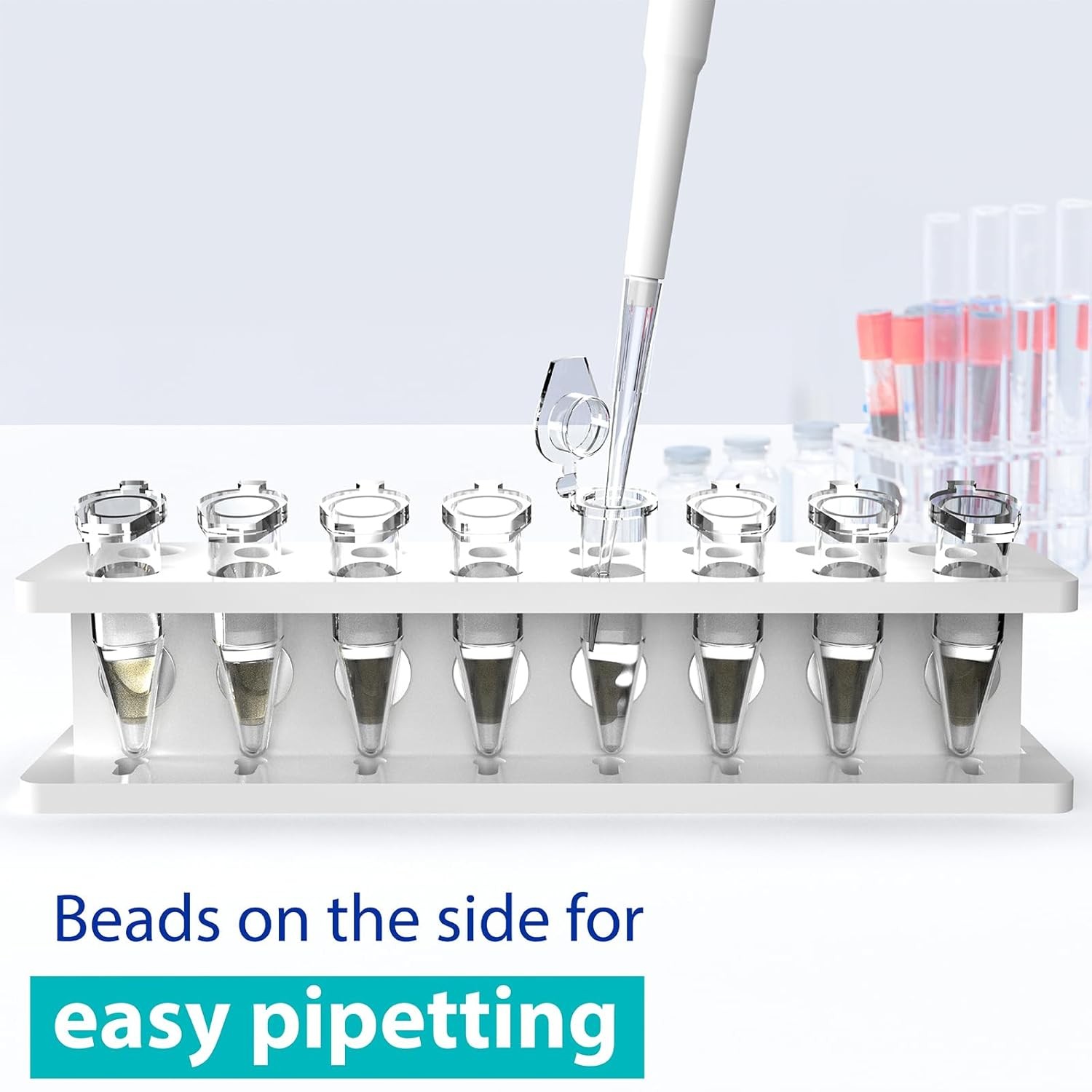 2Pcs Magnetic Rack Separator for DNA RNA Purification 1.5/2.0mL Centrifuge Tubes