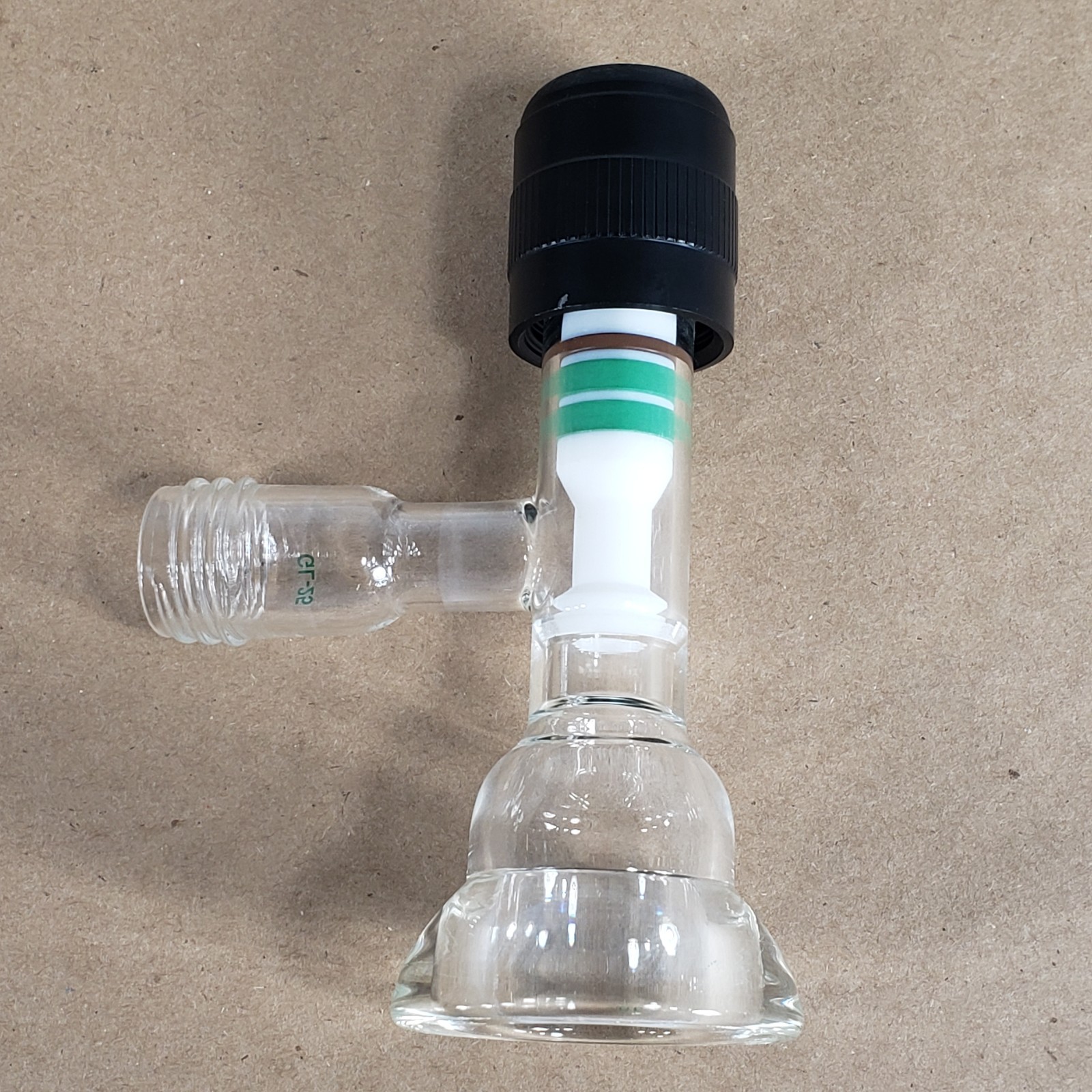 Chemglass AF-0306-03 #30 O-Ring Joint Glass Thermocouple Gauge Adapter GL-25