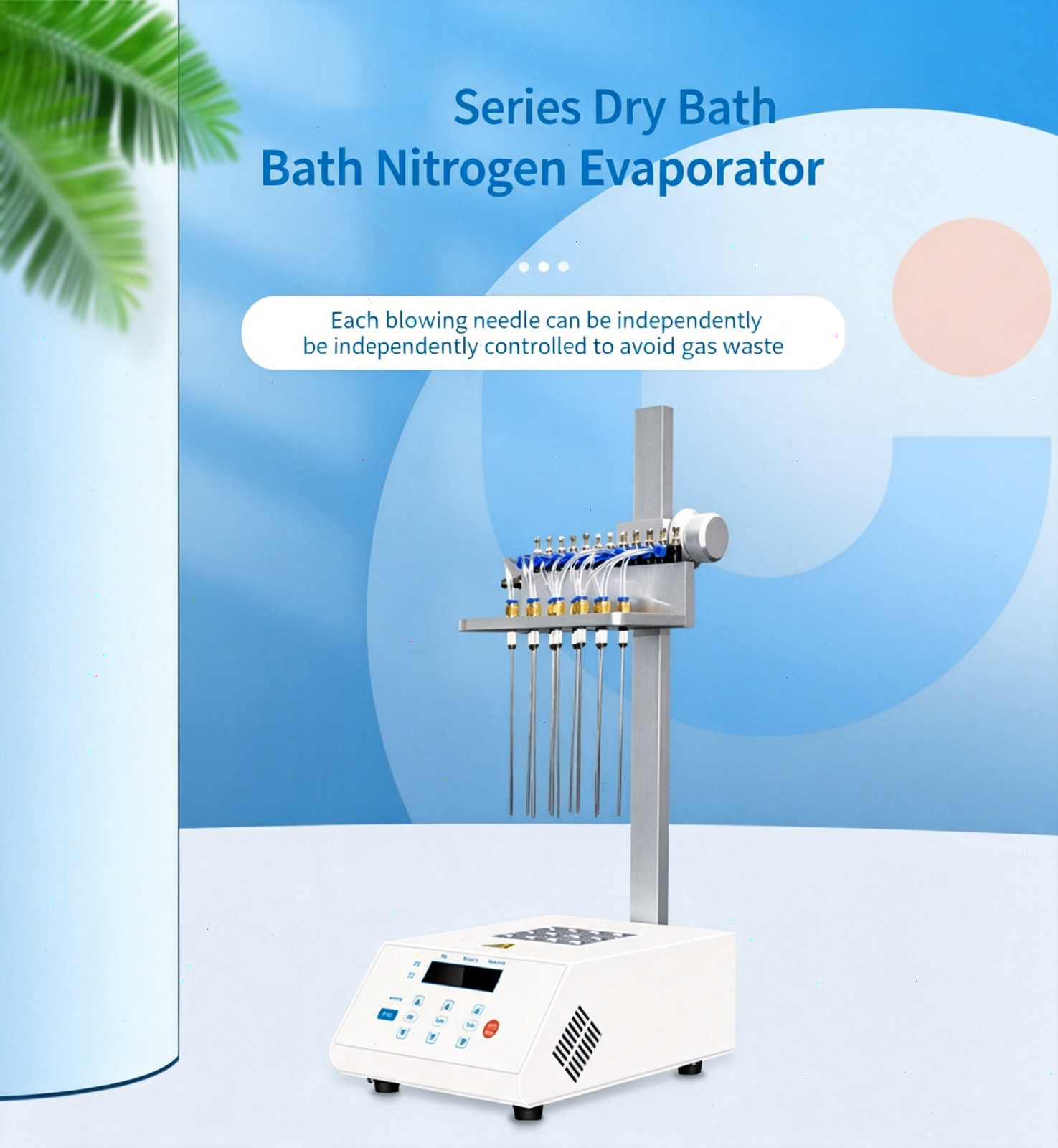Dry Sample Concentrator with Blowing Needle Length 150mm LCD Digital Display