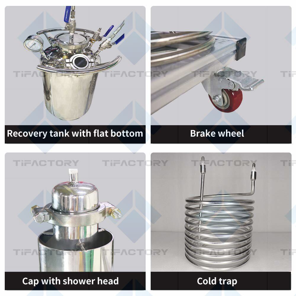 1LB/2LB Stainless Steel Vaccum Chamber for Extracting Materials from Plant Leave