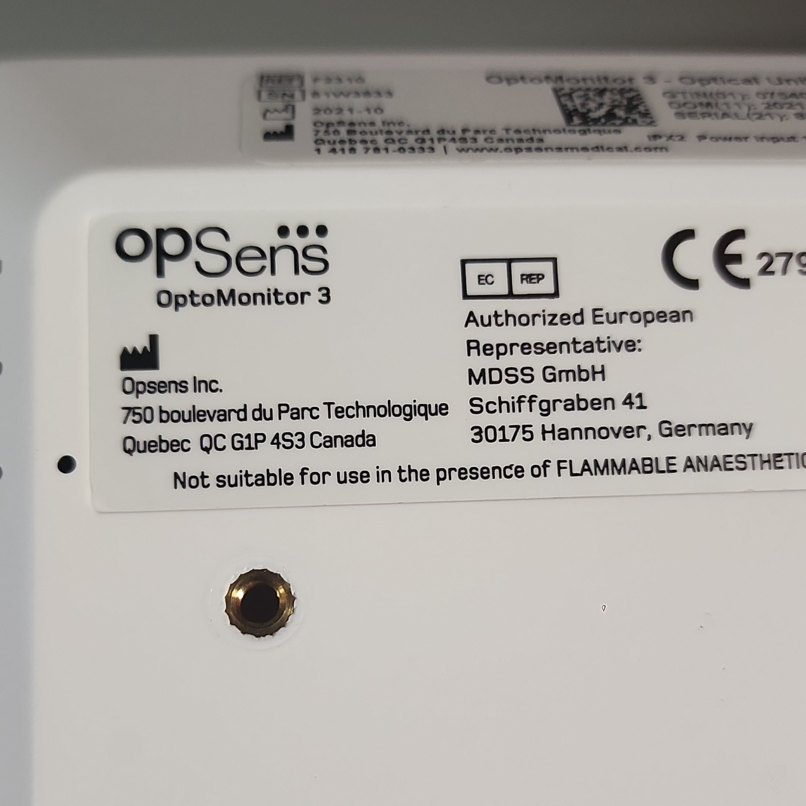 UNTESTED OpSens OptoMonitor 3 Optical Unit Patient Monitor, Cardiology MPN F2310