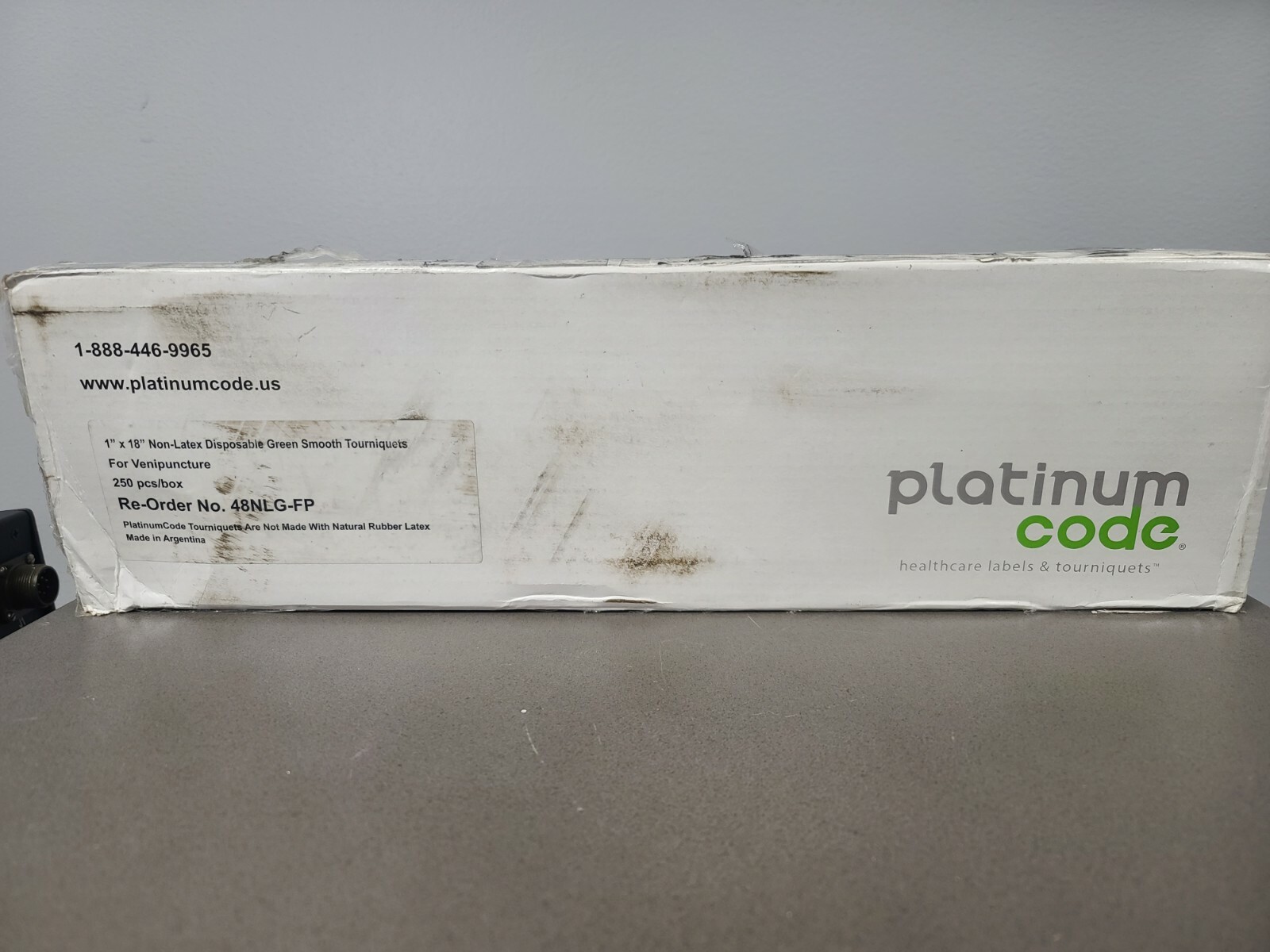 Platinum Code 1″ X 18″ Non-Latex Disposable Smooth Tourniquets 48NLG-FP 250 Box