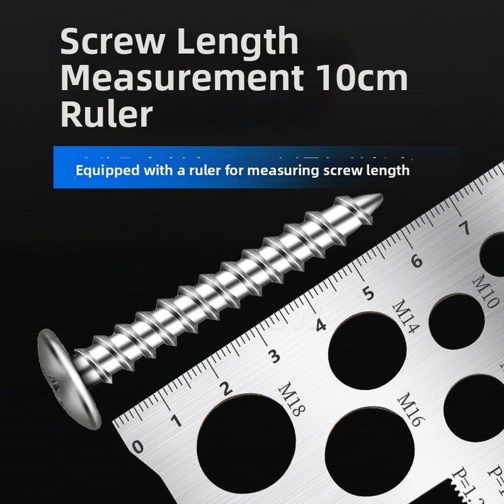 304 Stainless Steel Thread Pitch And Diameter Gauge Etched Scale For M3