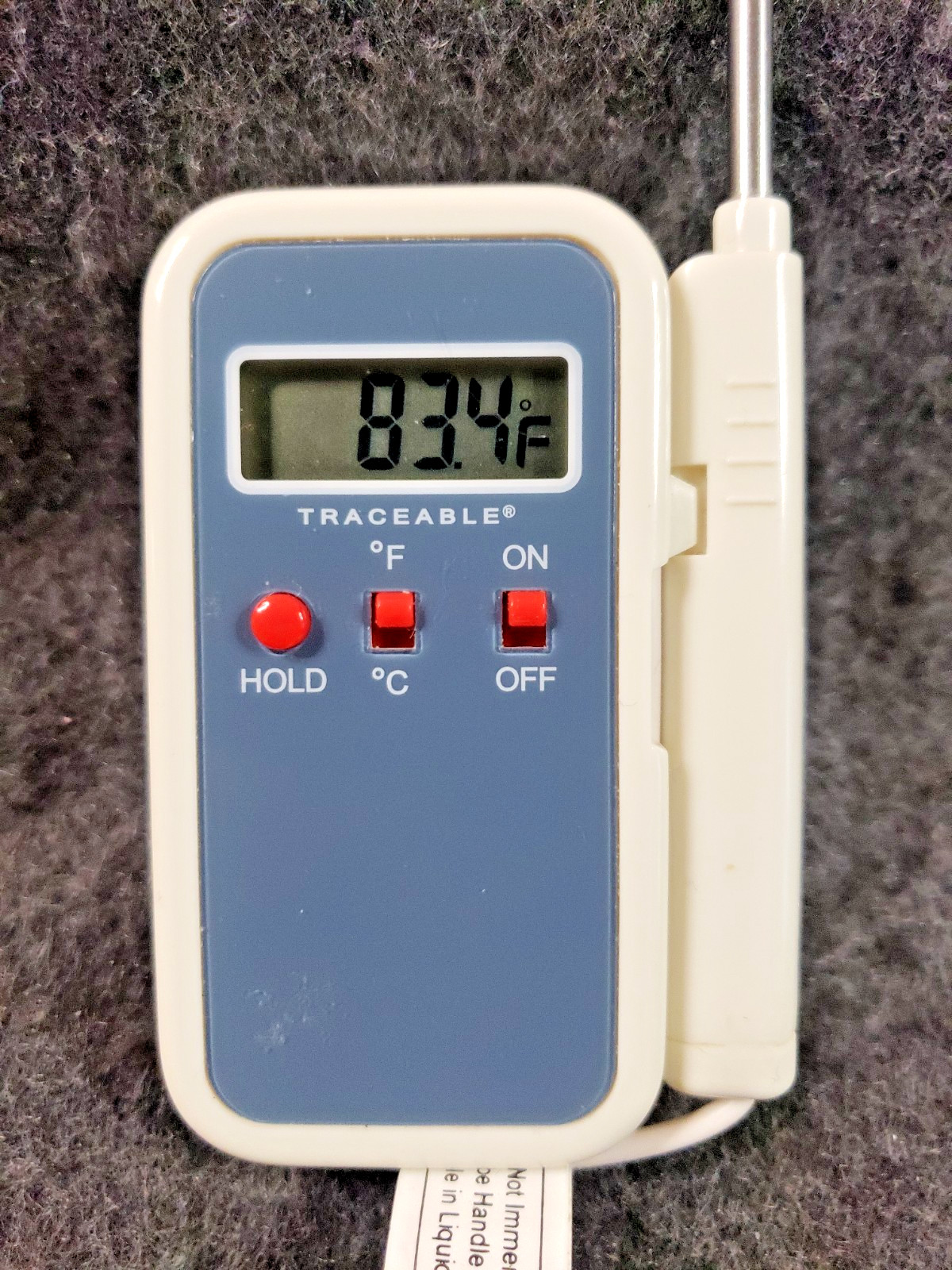 Fisherbrand Digital Thermometers w Stainless Steel Probe on Cable Traceable(SB9)