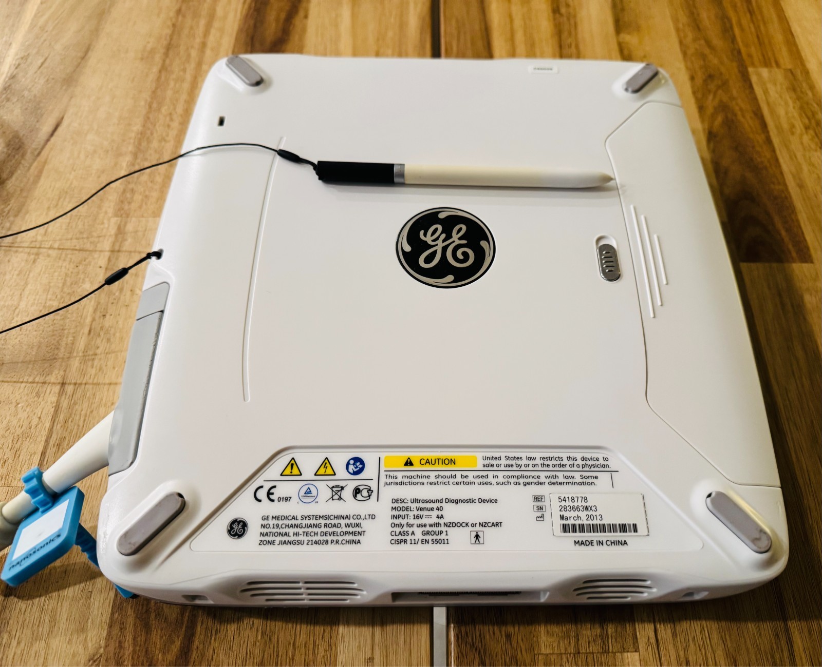 GE Venue 40 Portable Ultrasound Machine 5418778 With 12L-SC Transducer